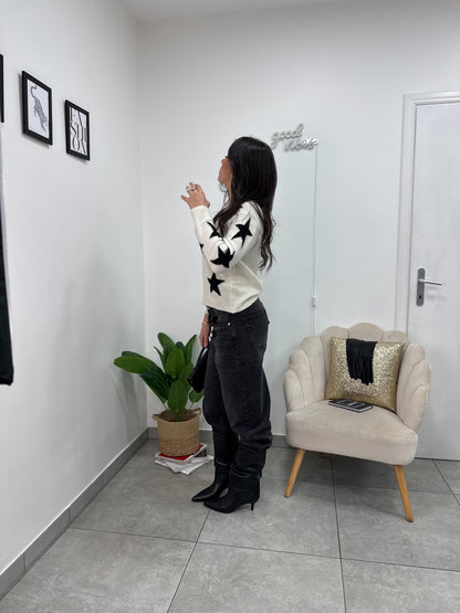 Pull Star Bianco Nero