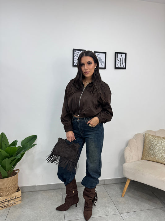 Bomber Camoscio Brownie