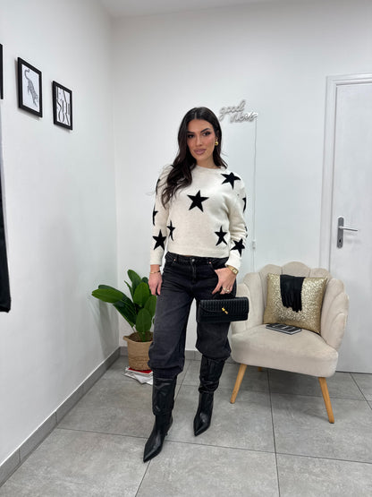 Pull Star Bianco Nero