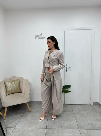 Giacca Crop Gessy Beige