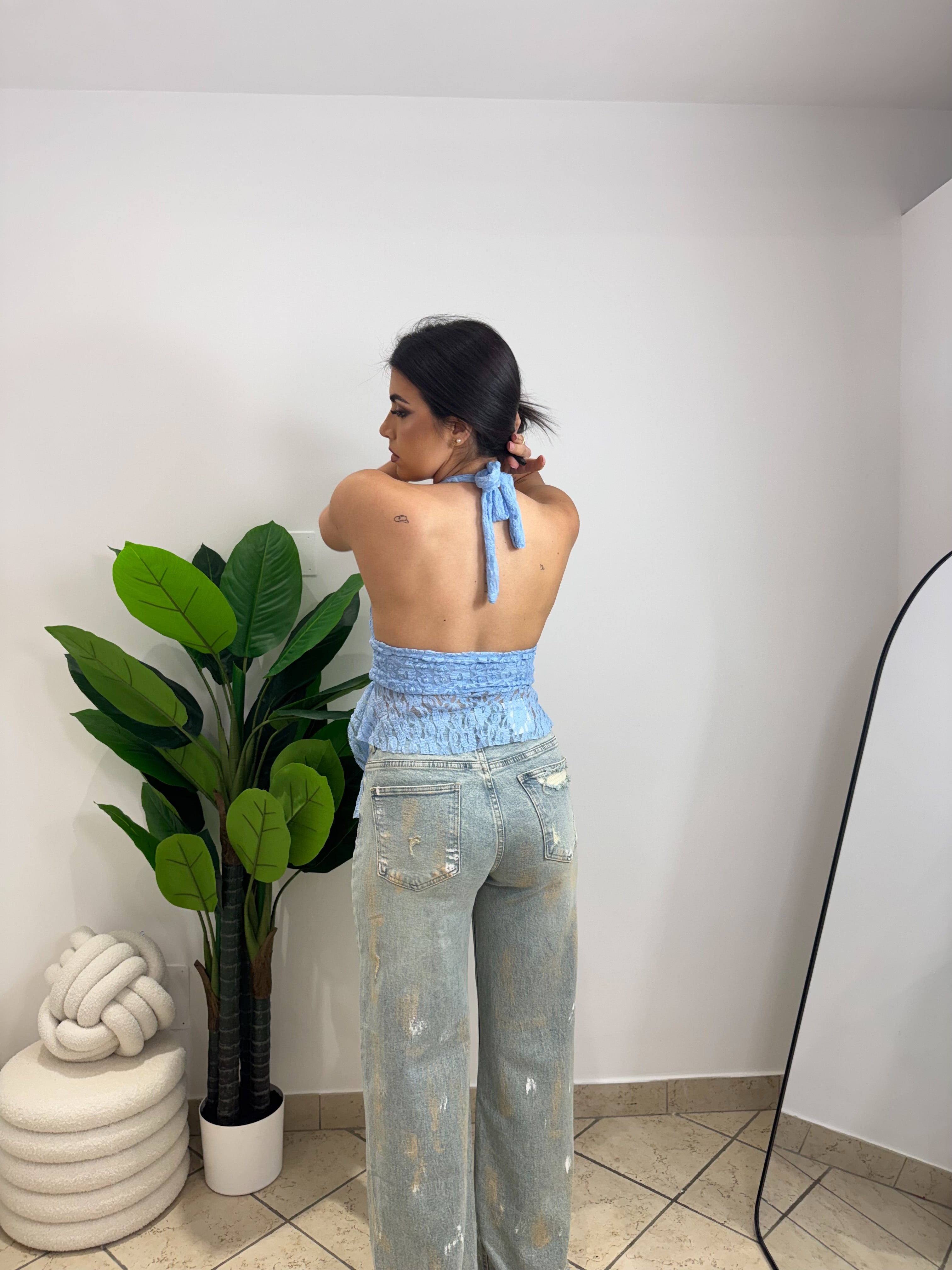 Top Melany Azzurro