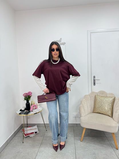 Double Longsleeve Burgundy