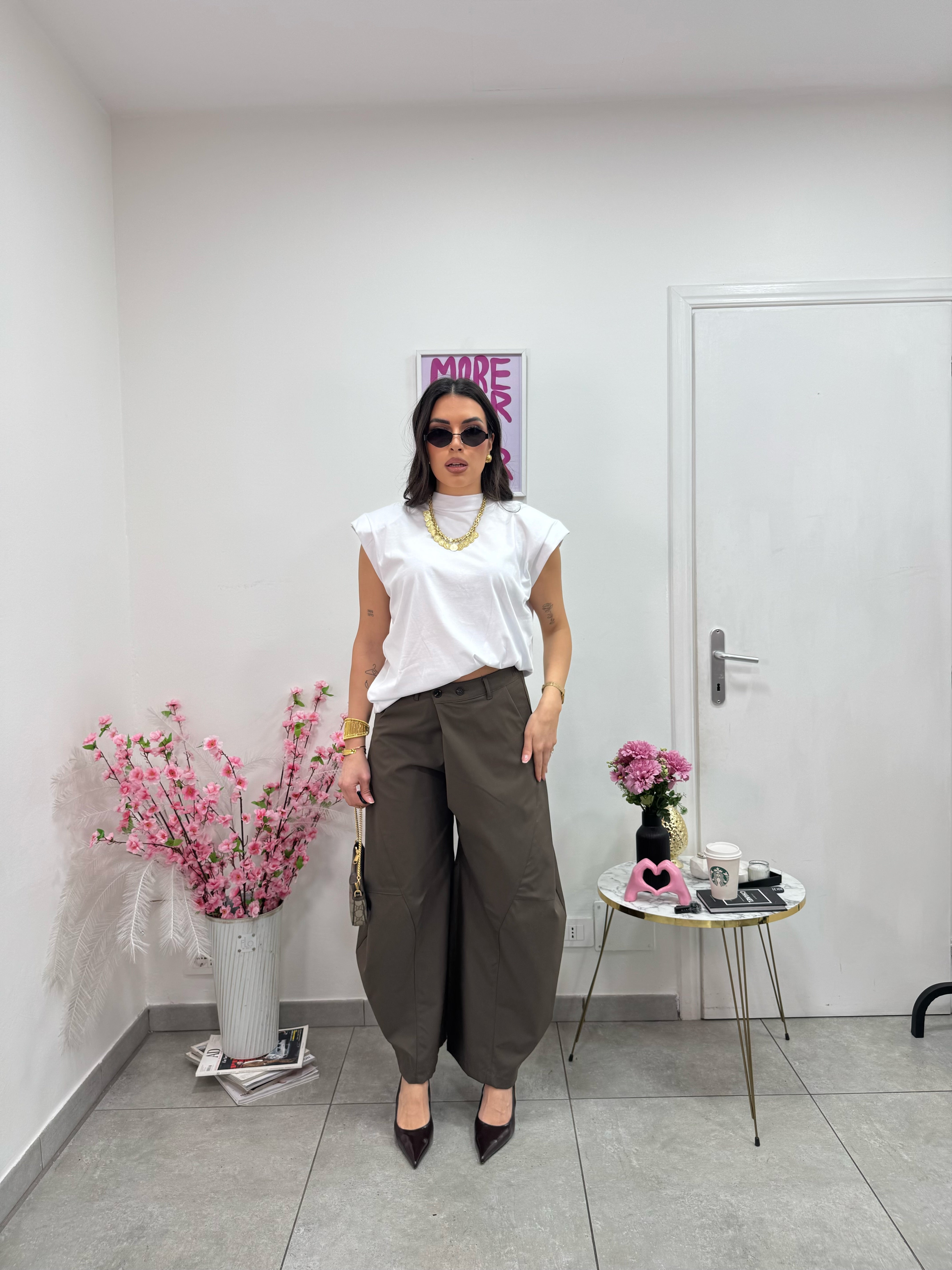 Pantalone Extra Balloon Marrone