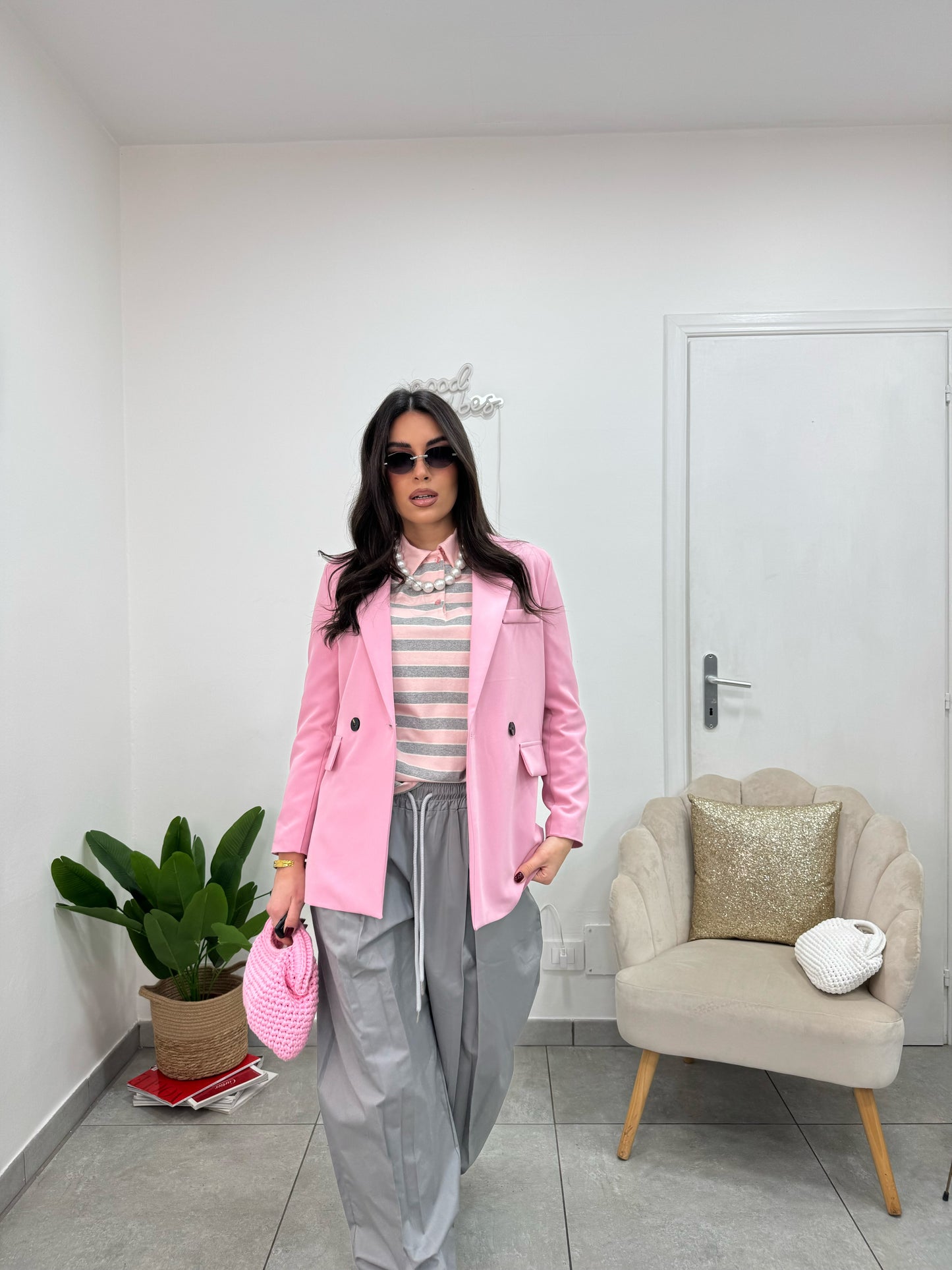 Blazer Doppiopetto Rosa