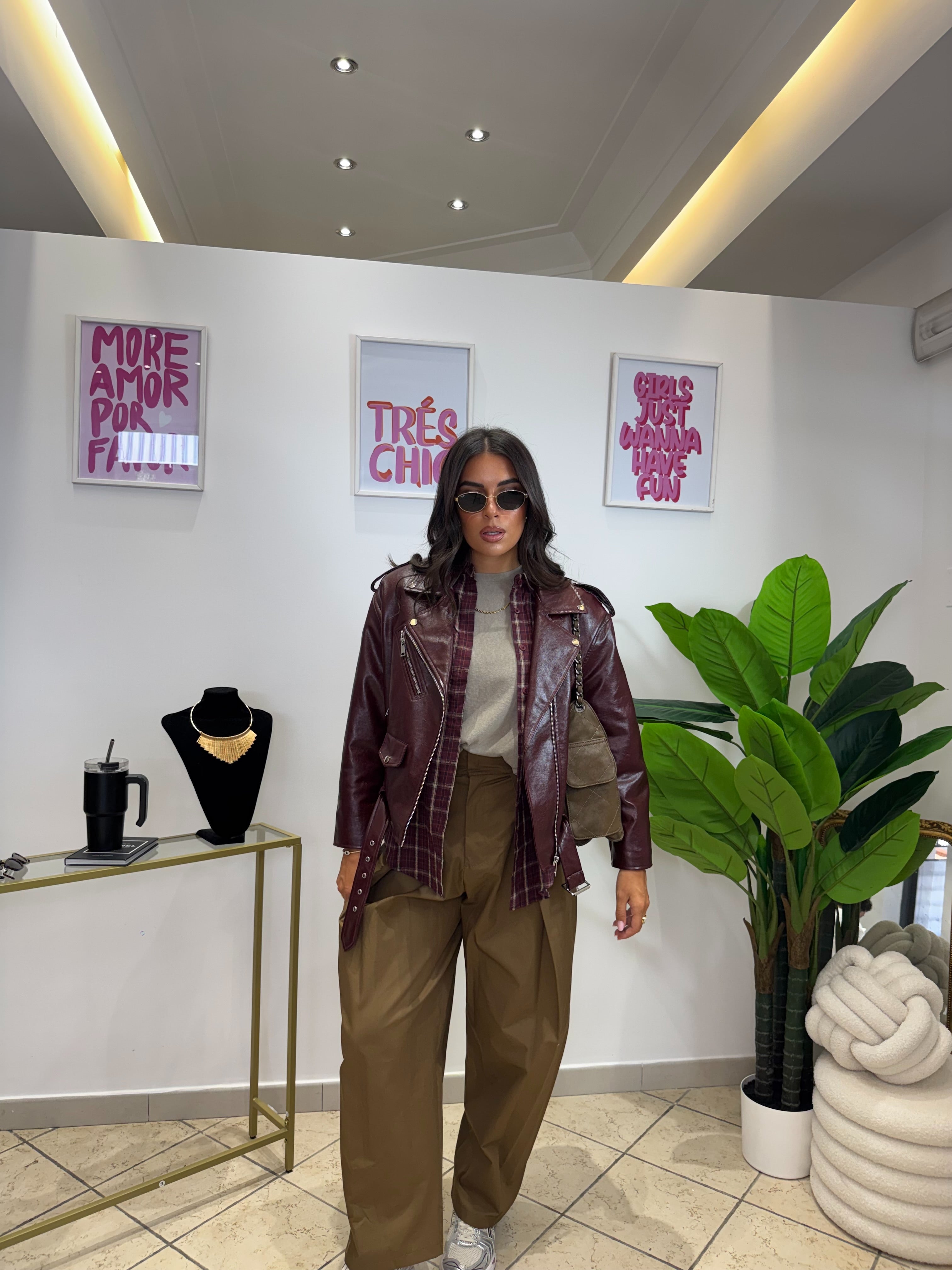 Giacca Ecopelle Superior Burgundy
