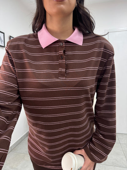Polo Giselle Marrone Rosa