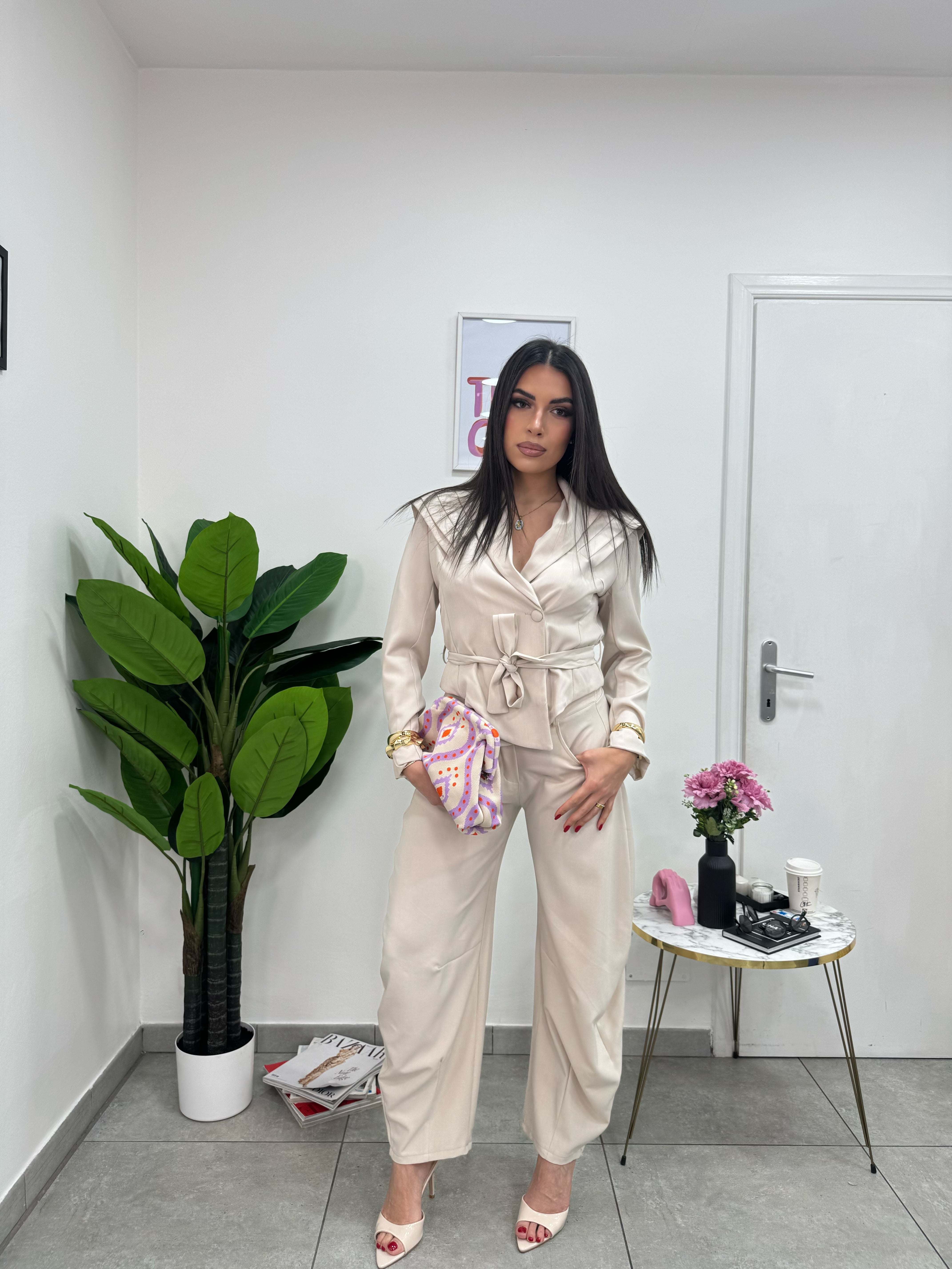 Pantalone Balloon Beige