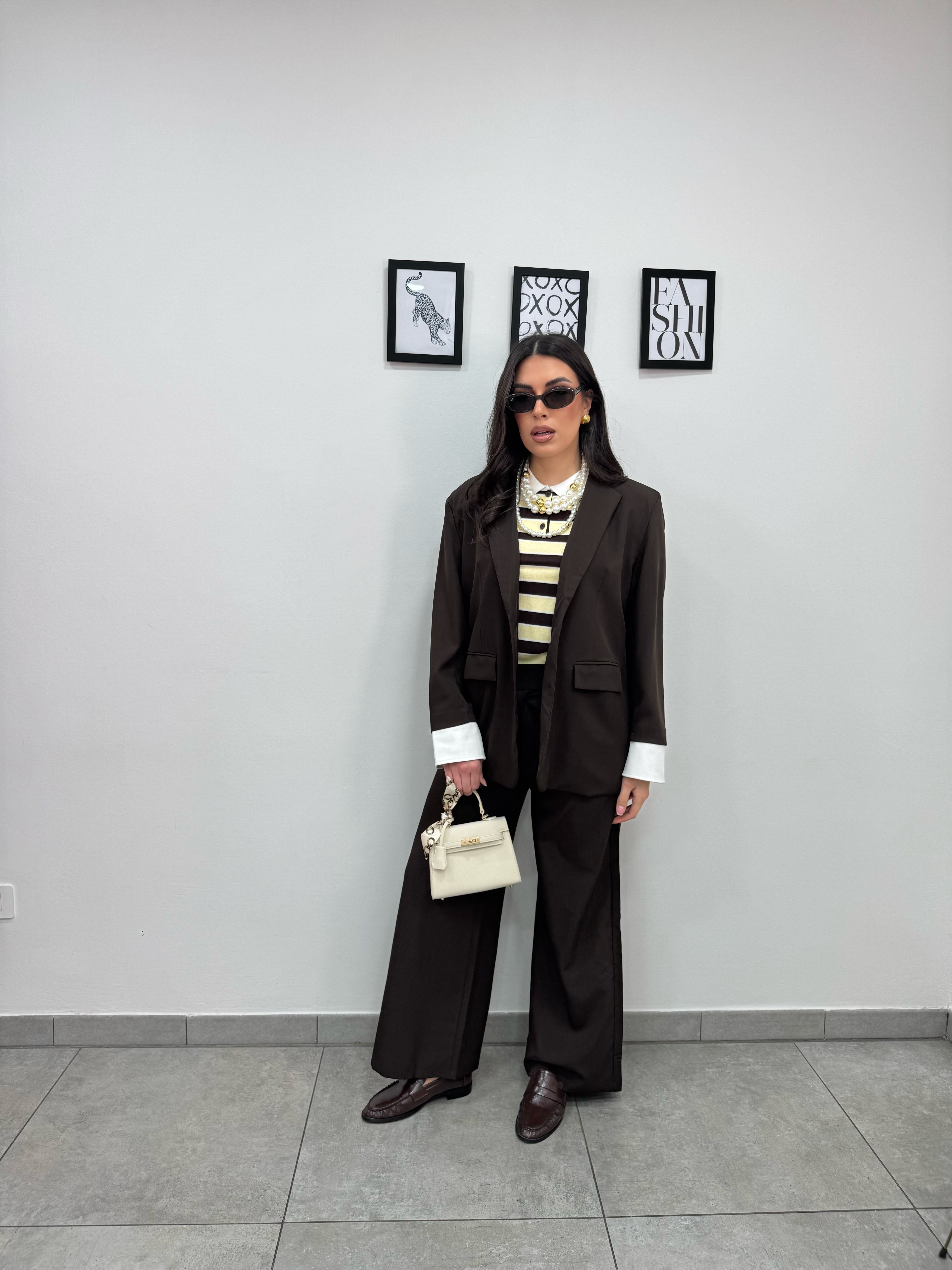 Tailleur Office Marrone