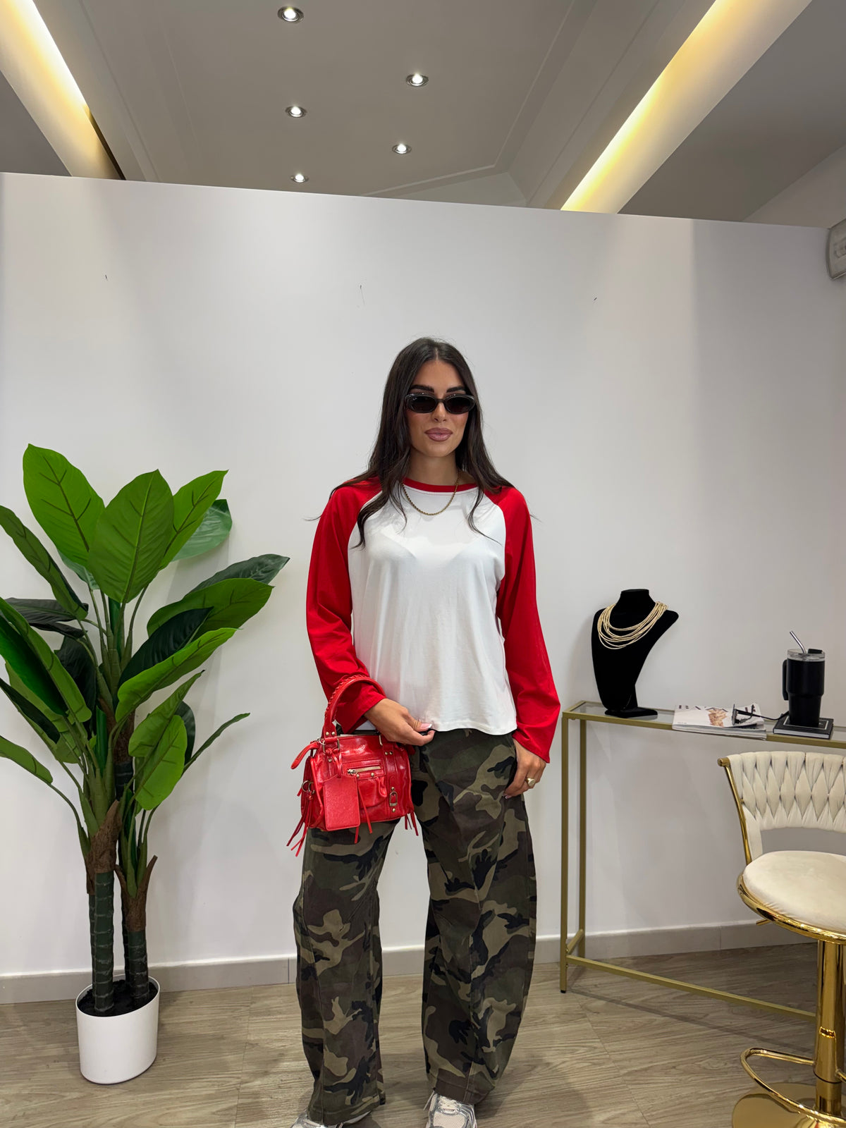 Maglia Double Bianca/Rossa