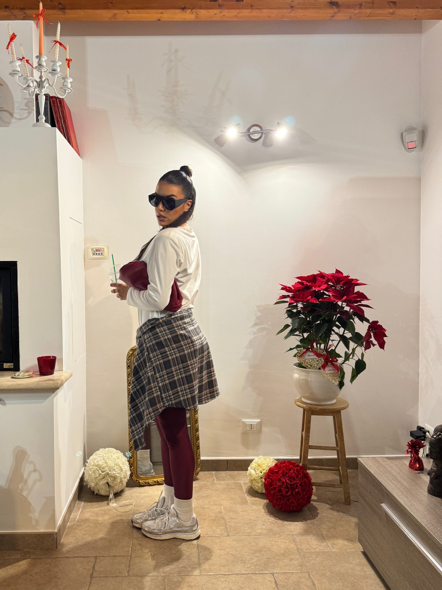 Leggins Lucido Bordeaux