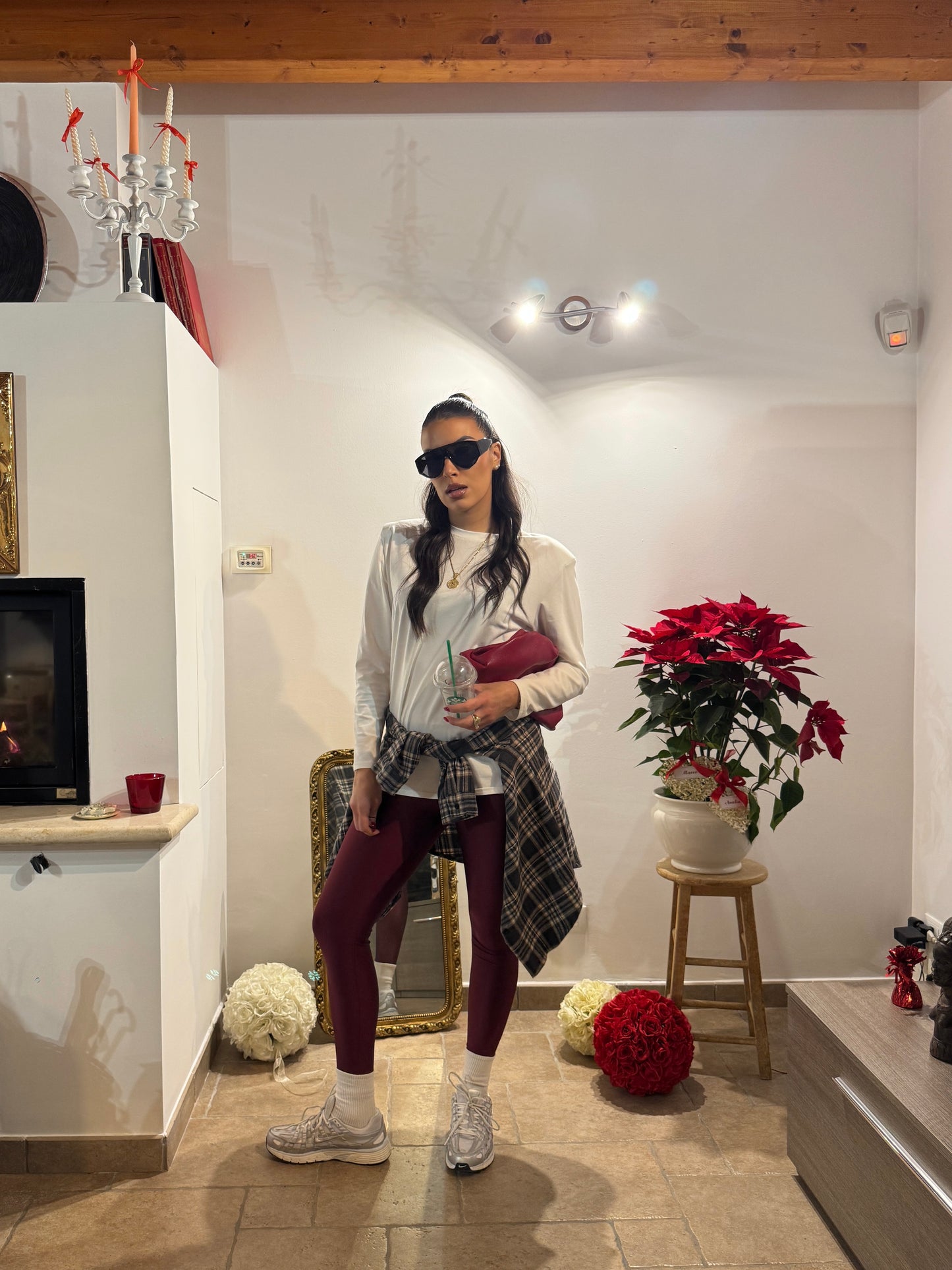 Leggins Lucido Bordeaux