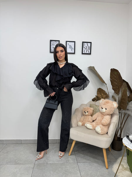 Camicia Volant Nero