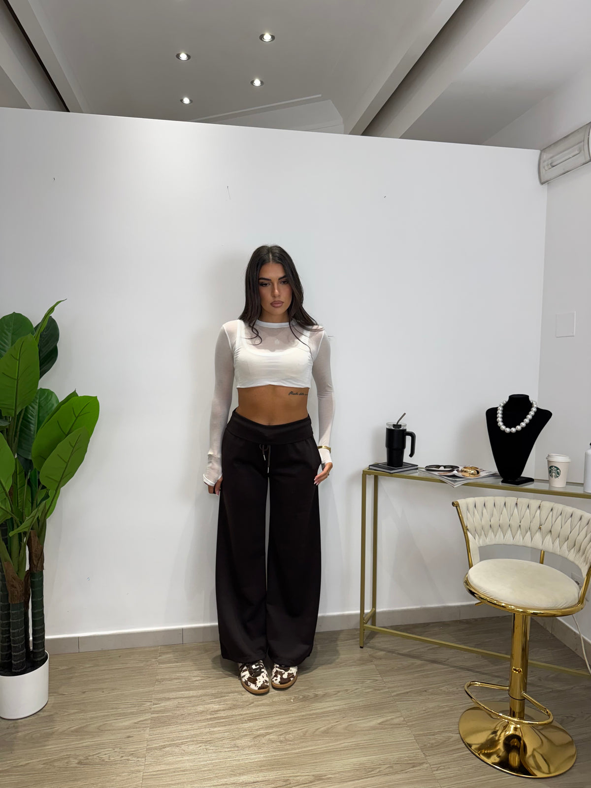 Pantalone Jogger Soft Touch Marrone