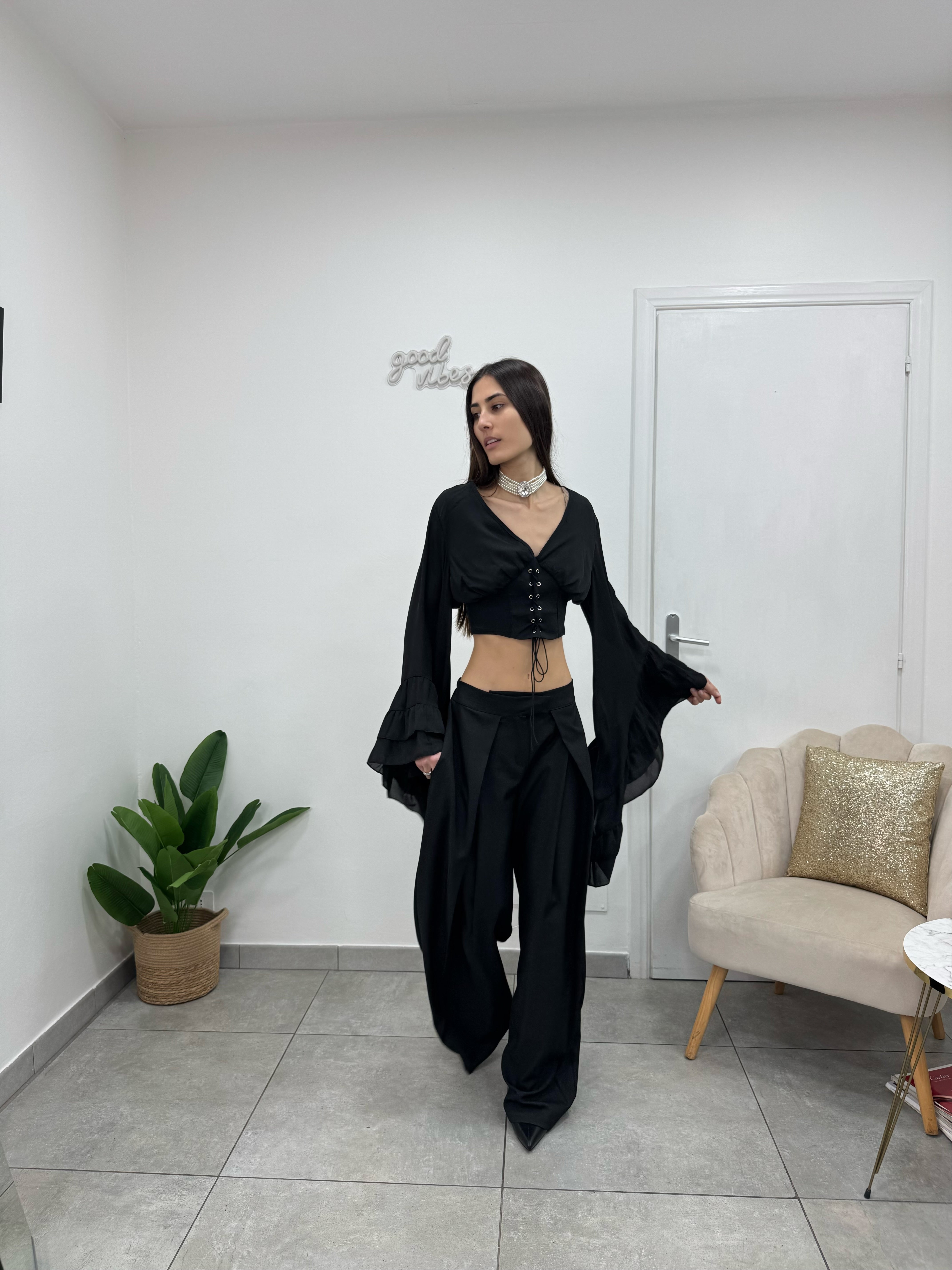 Pantaloni Old Neri