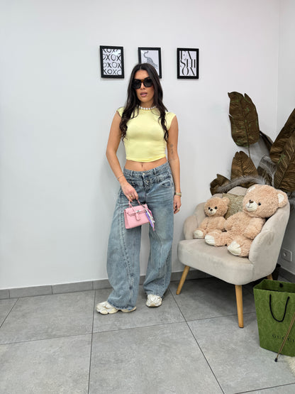 Crop Top Paradise Giallo