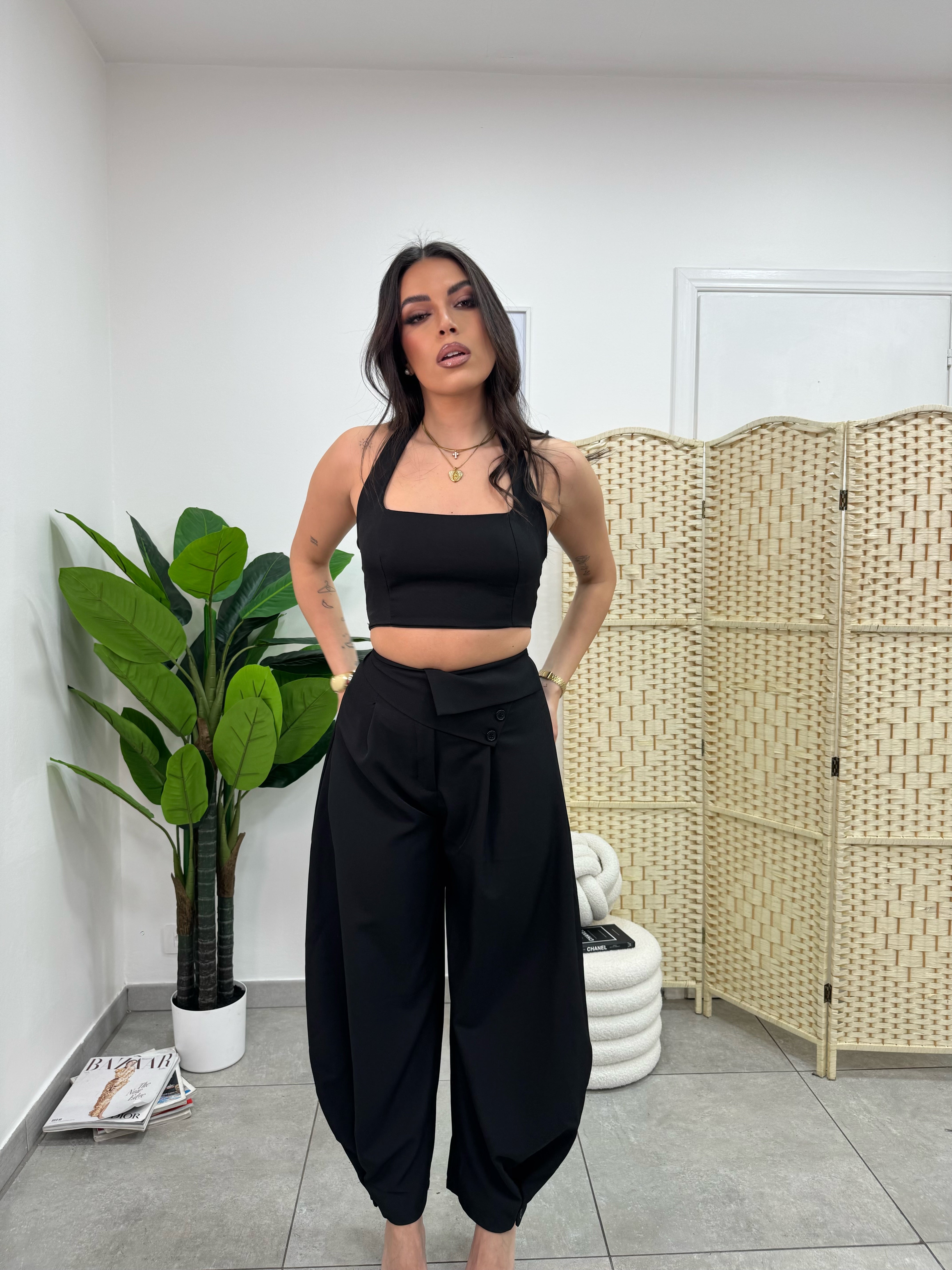 Crop Top Jasmine Nero