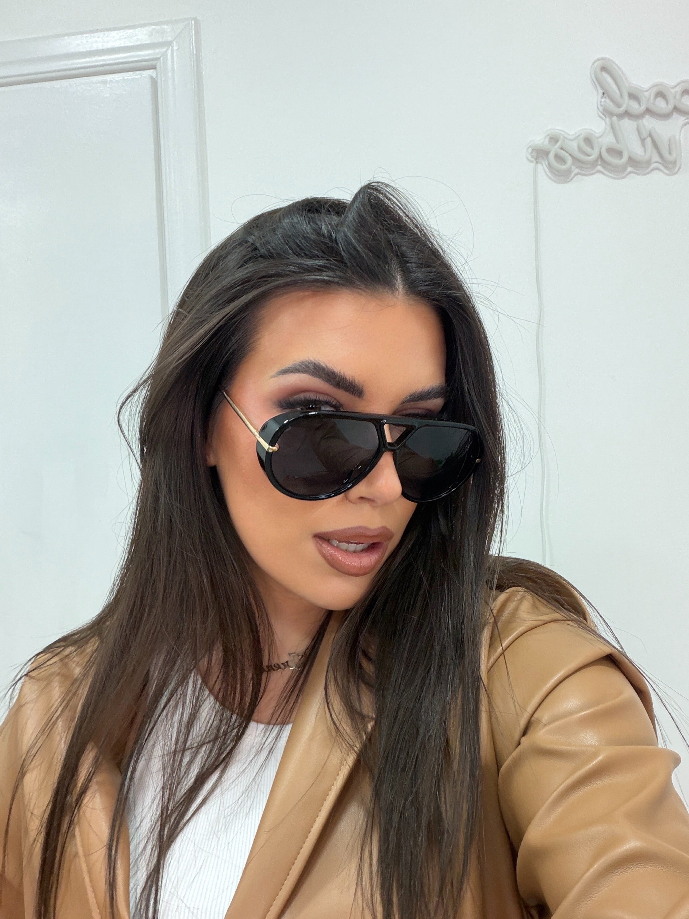 Occhiali Aviator Nero