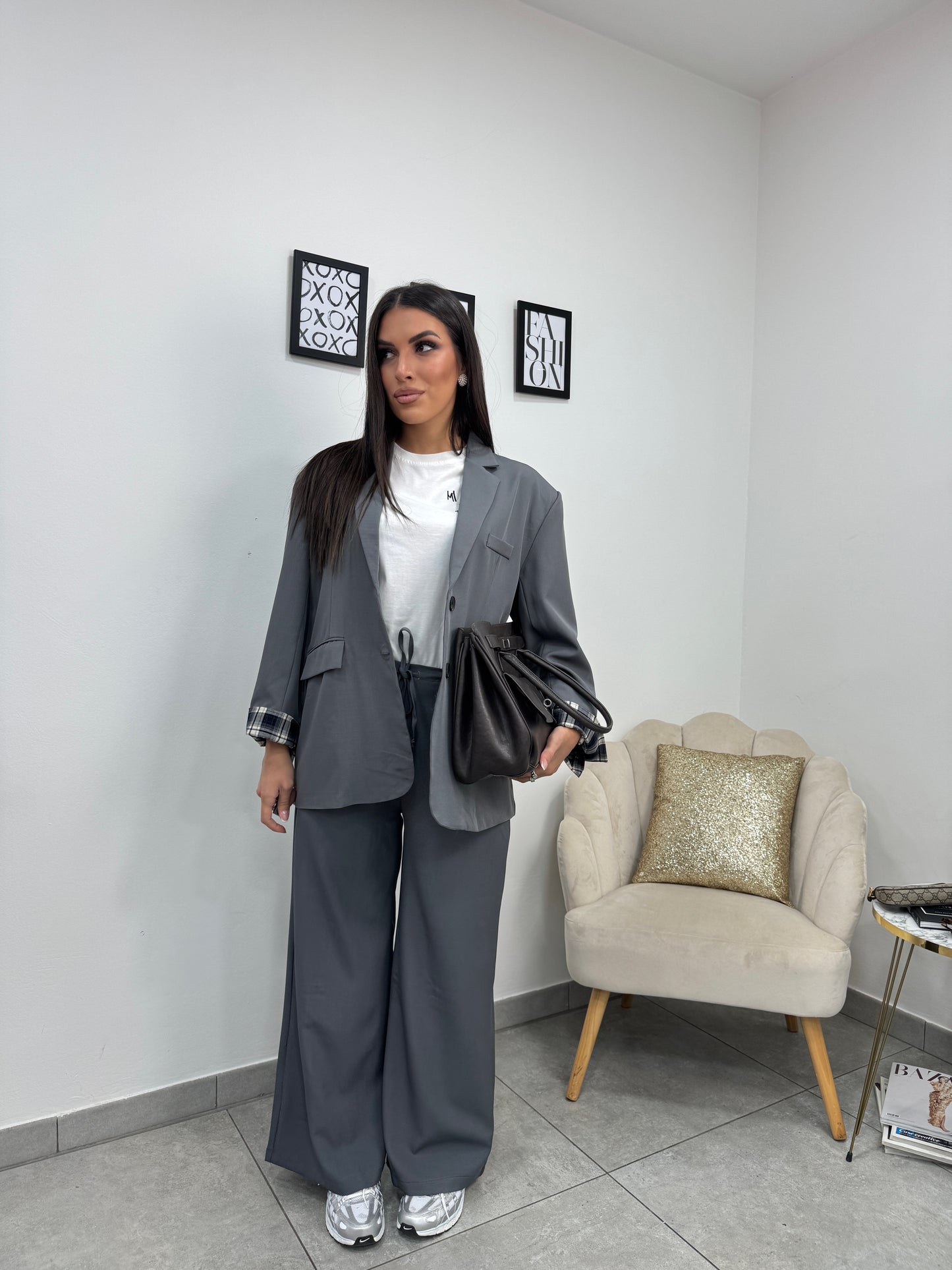 Tailleur Office Grigio