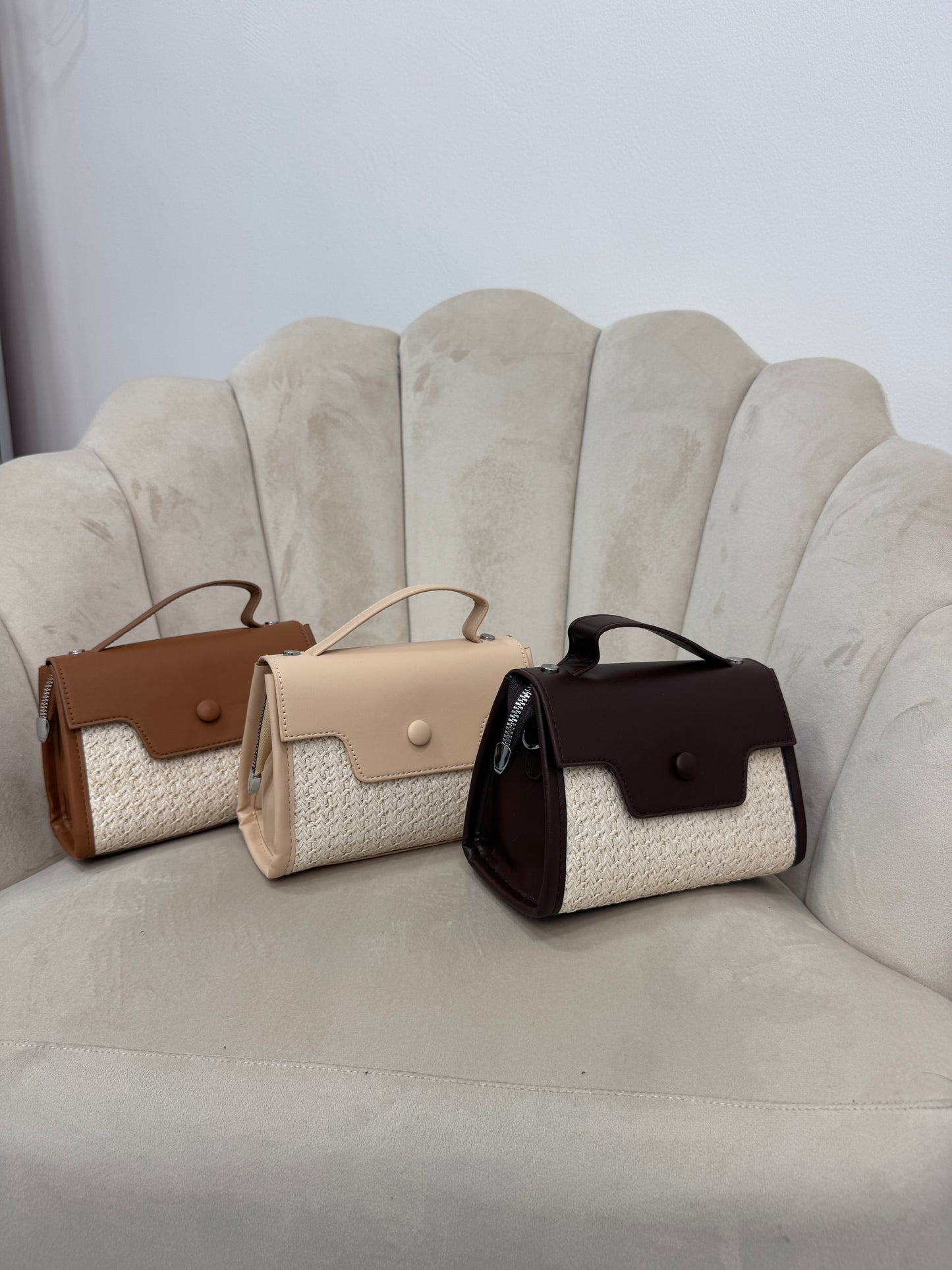 Pochette Rafia Bicolore