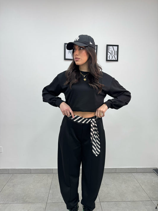 Pantalone Tuta Necktie Nero