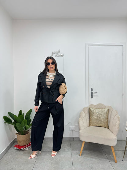 Trench Corto Nero