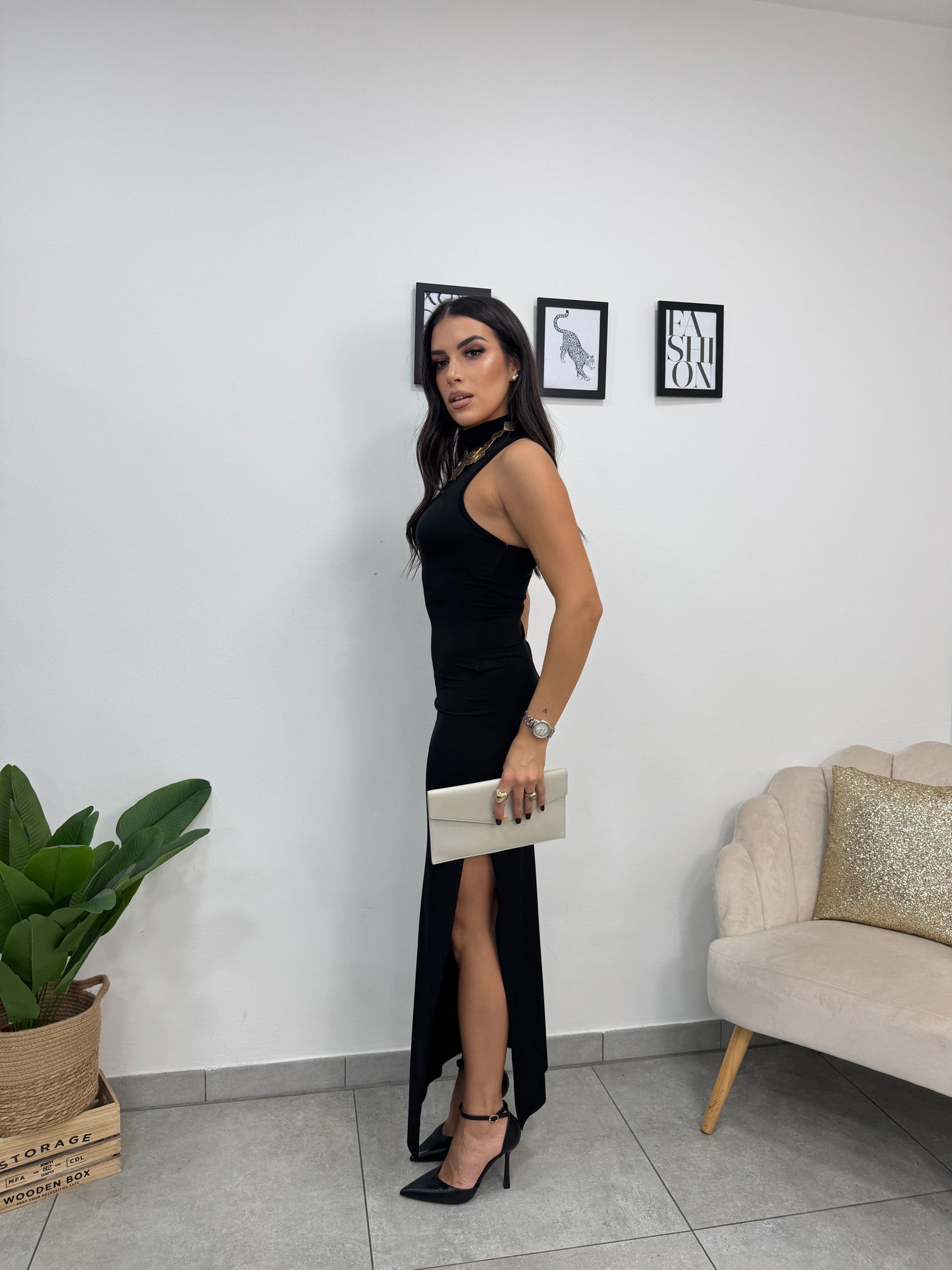 Abito Elodie Lungo Nero