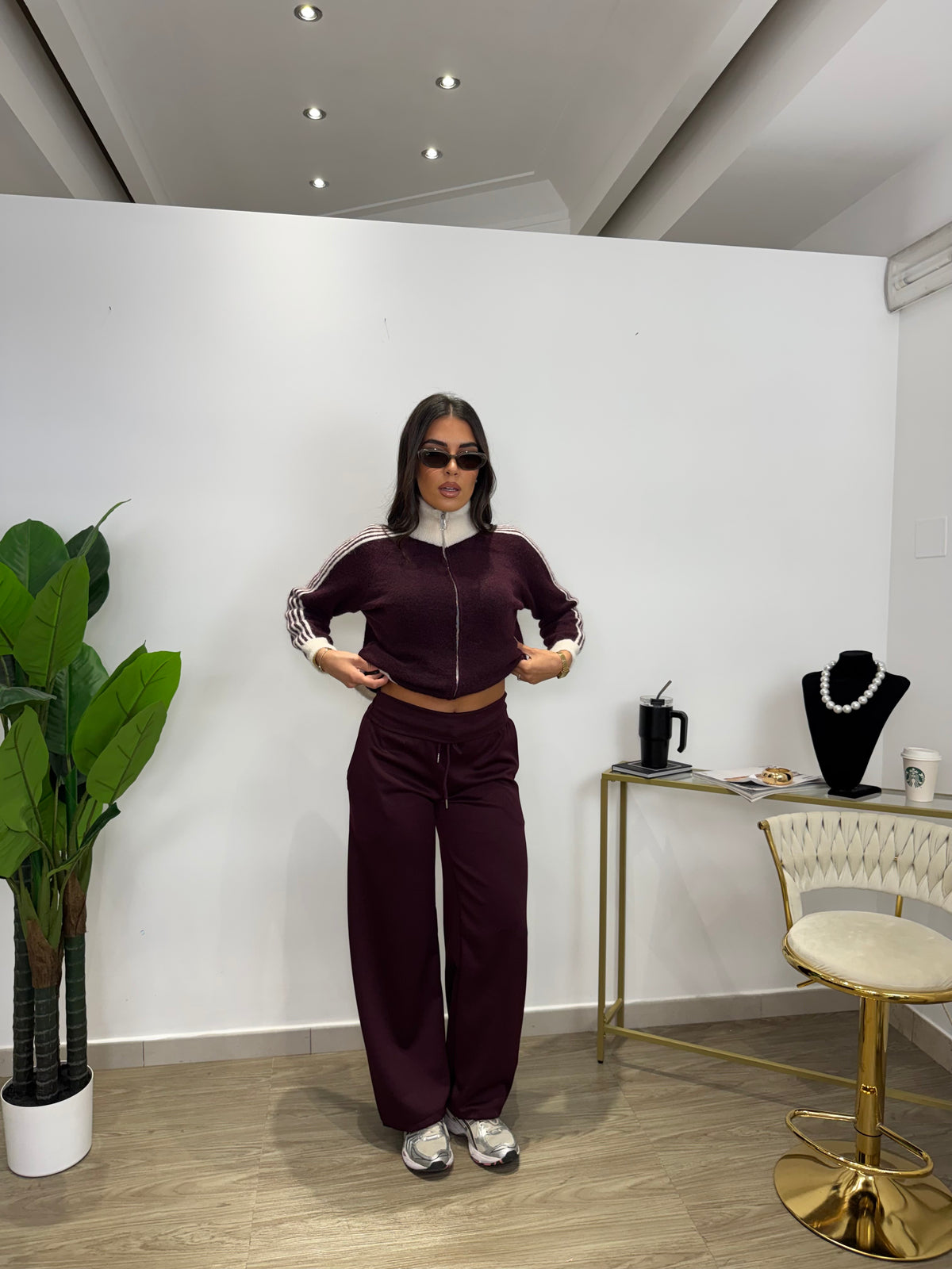 Pantalone Jogger Soft Touch Vino