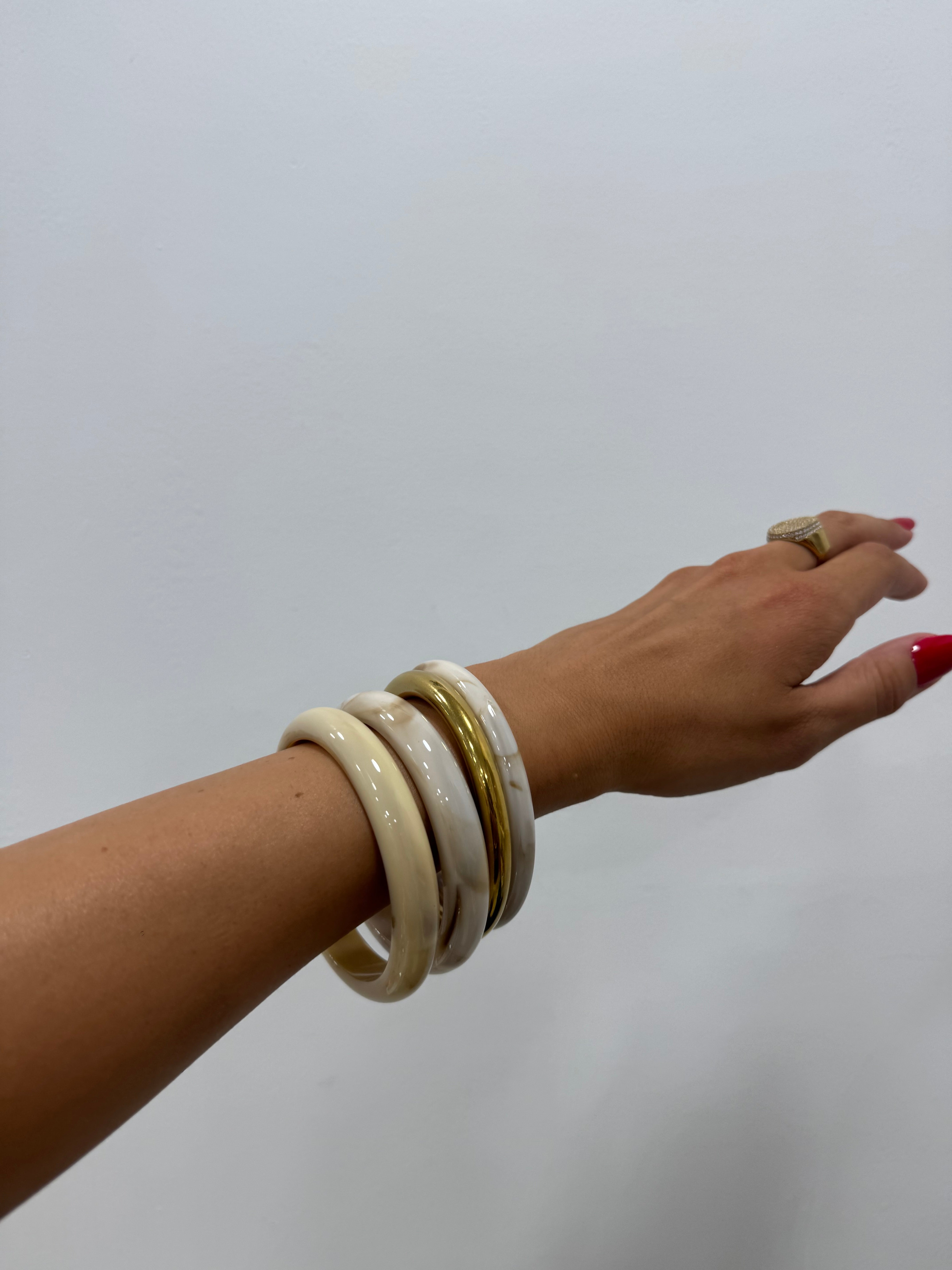 Set Bracciali Bangle Gold