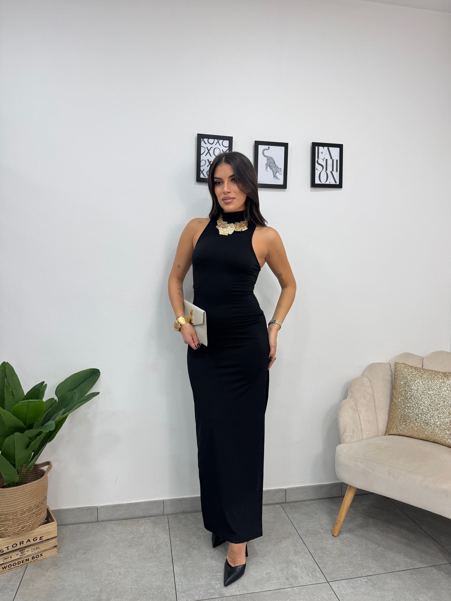 Abito Elodie Lungo Nero