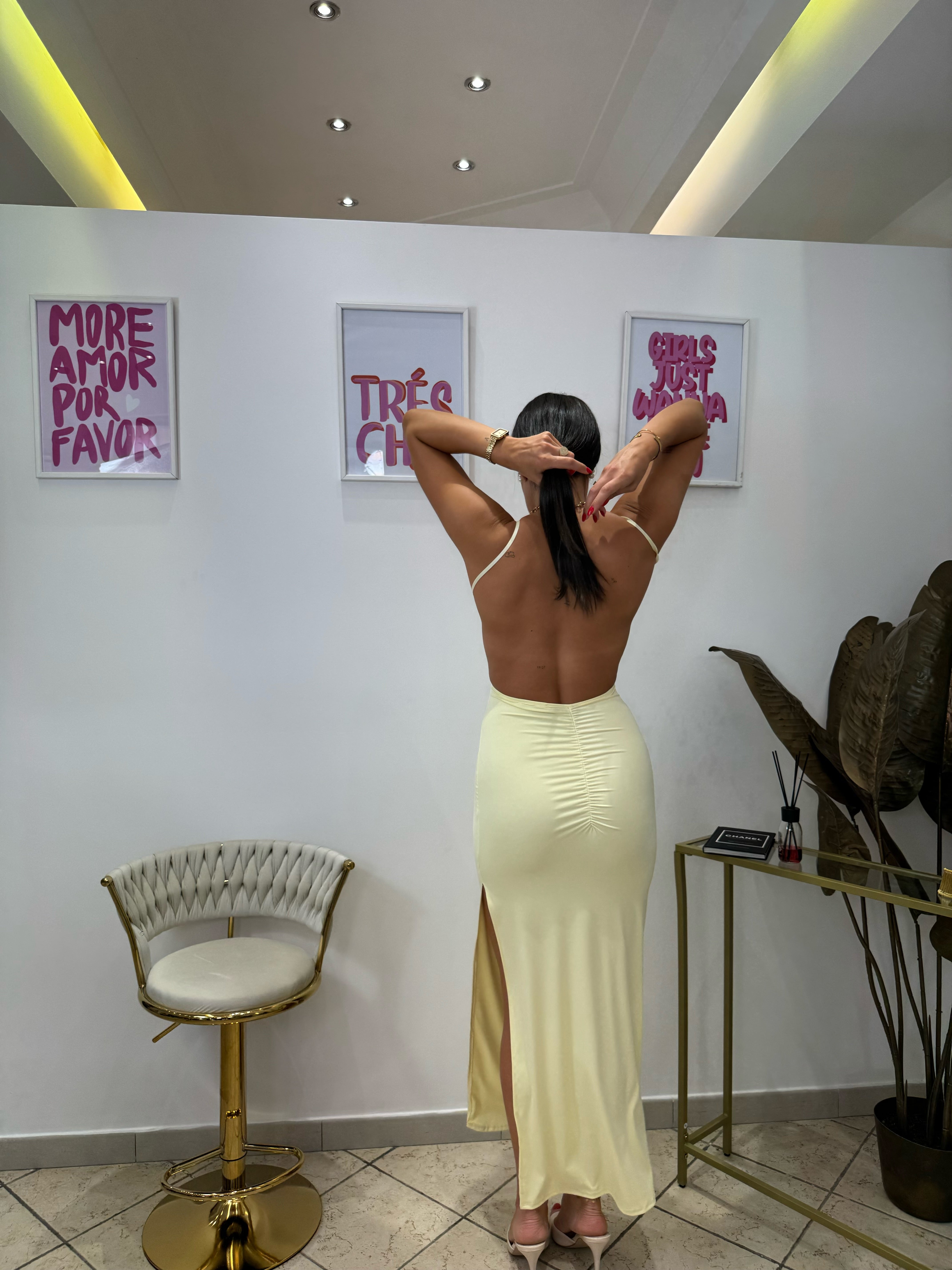 Abito Silhouette Giallo