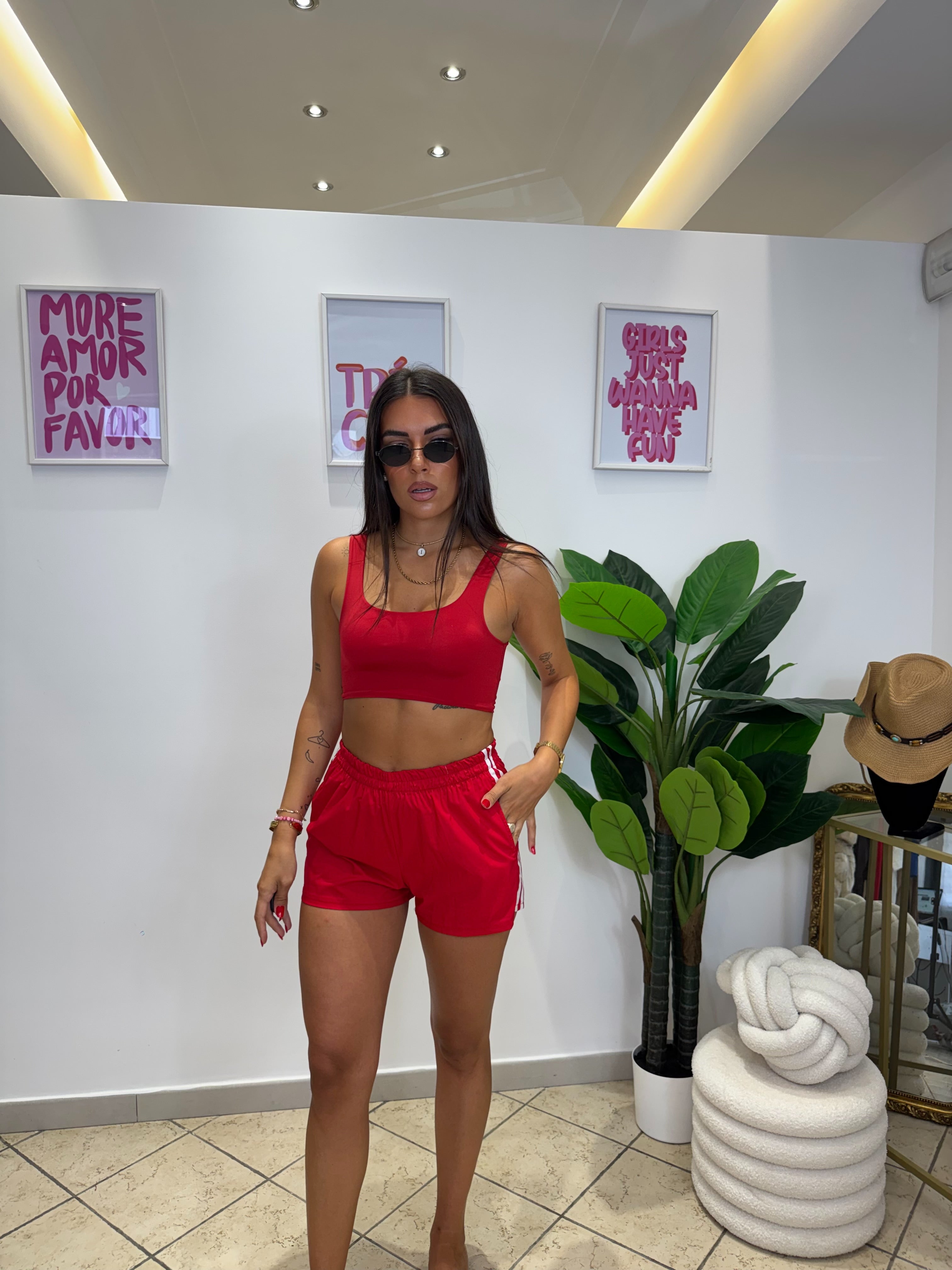 Shorts Sporty Rosso