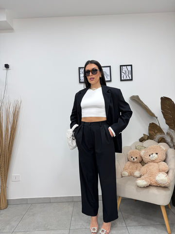 Pantalone Nero Pinces