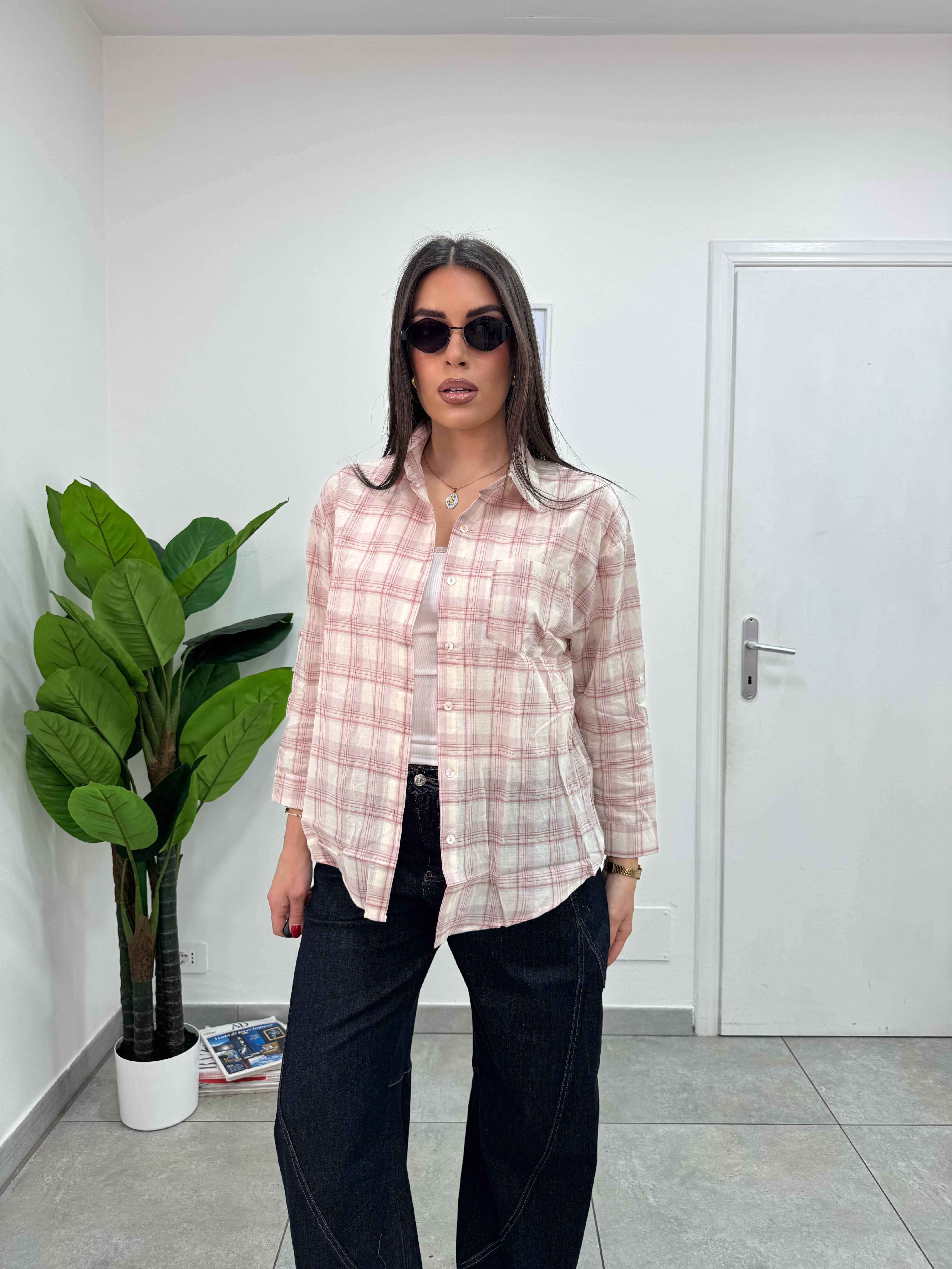 Camicia Jane Rosa/Rosso