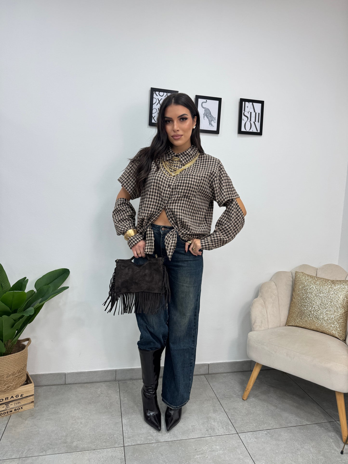 Camicia Quadri Scomposta