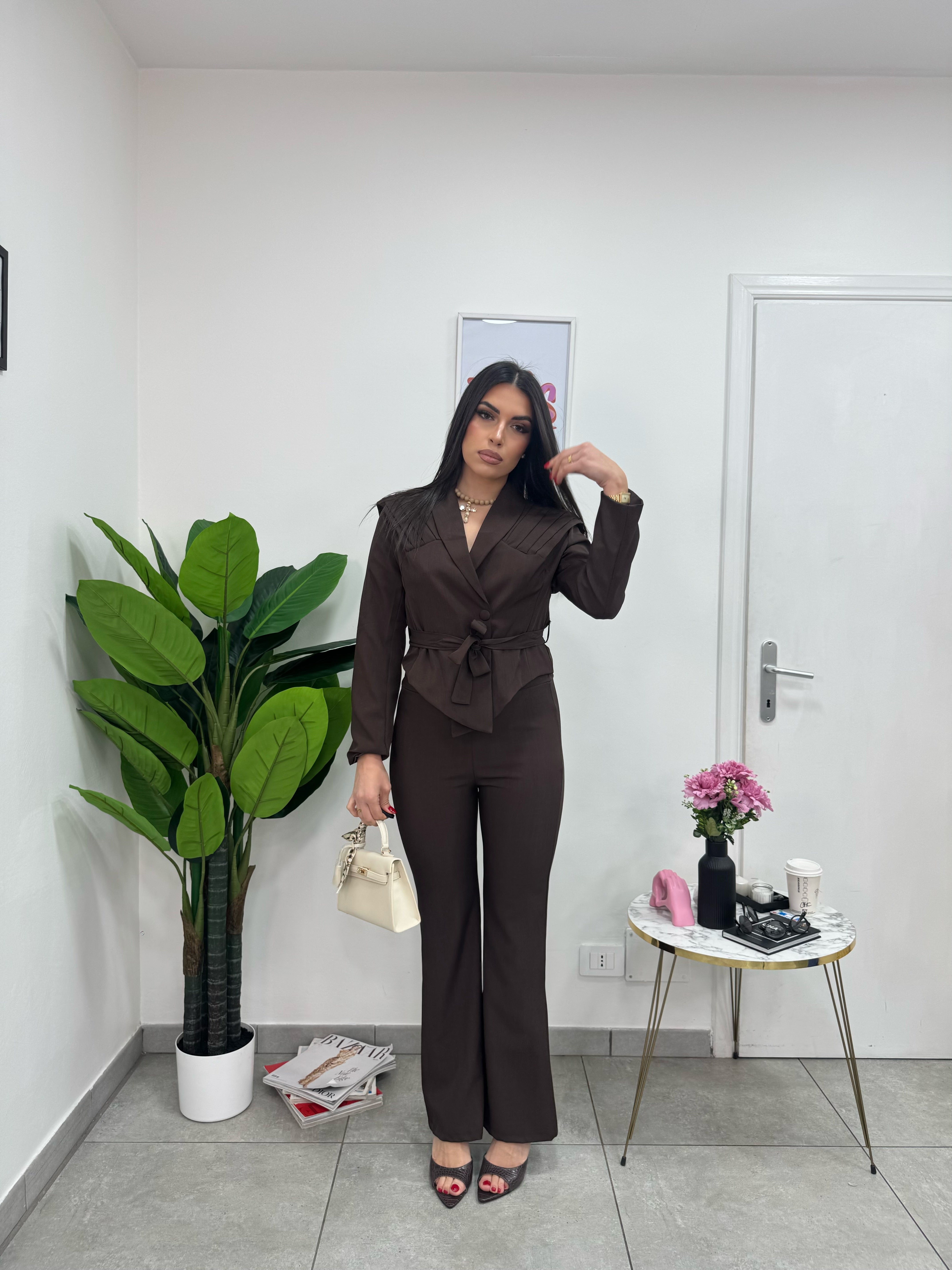 Pantalone Zampa Marrone