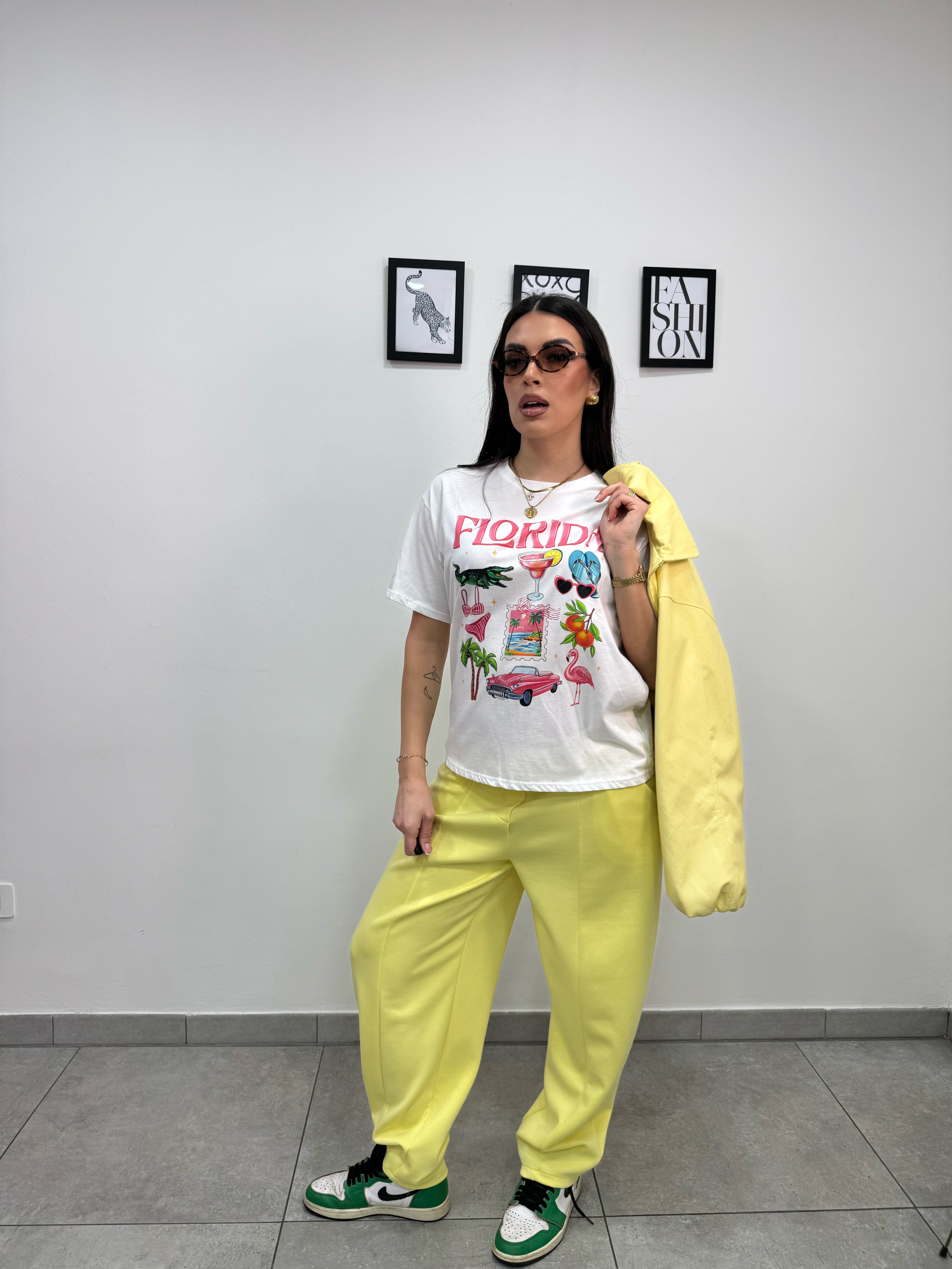 T-shirt Florida Bianca