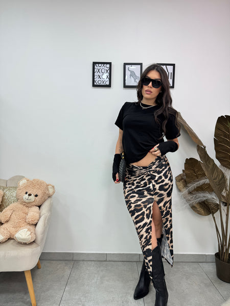 Gonna Longuette Leopard