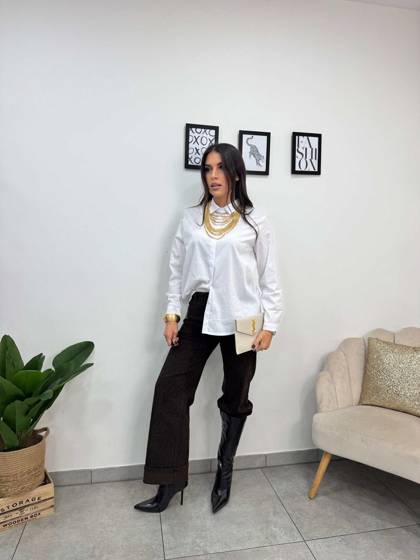 Camicia Cotone Bianca