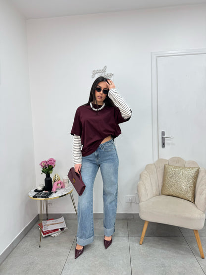 Double Longsleeve Burgundy