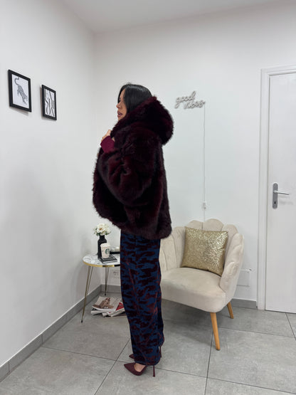 Jeans Denim Camouflage Bordeaux