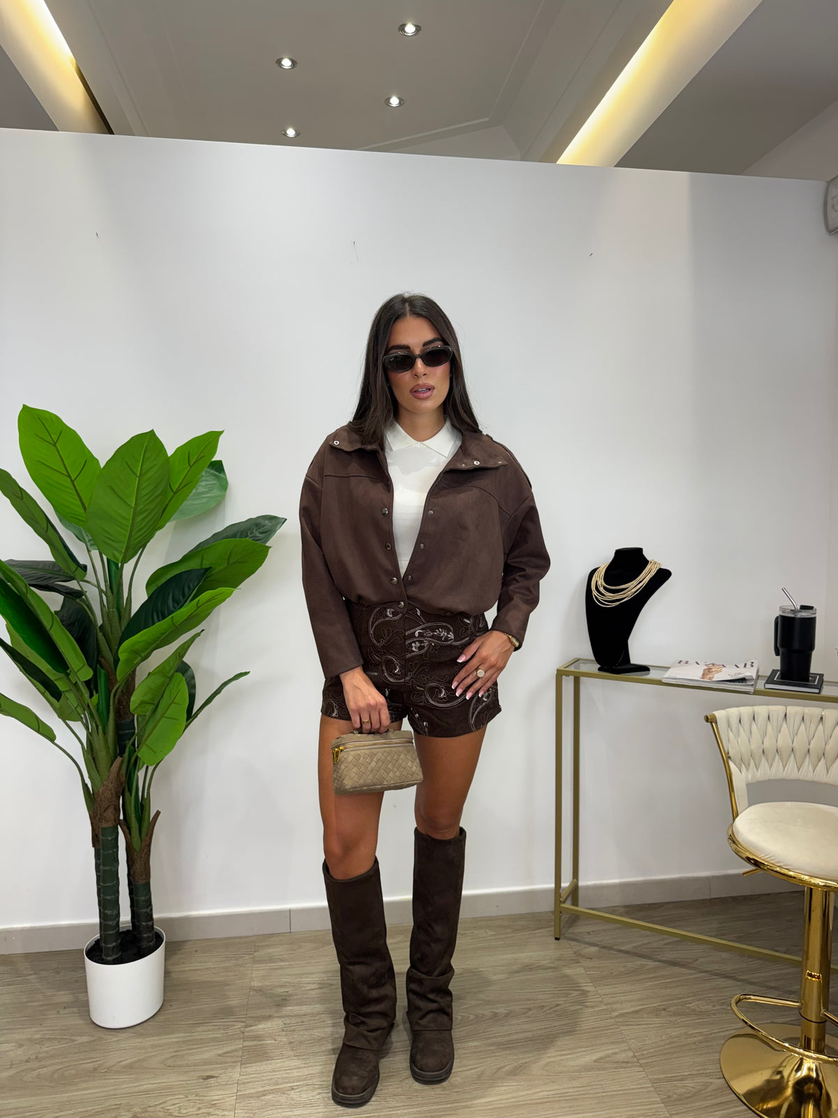 Bomber Suede Marrone