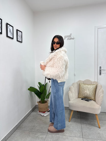 Ecopelliccia Crazy Panna