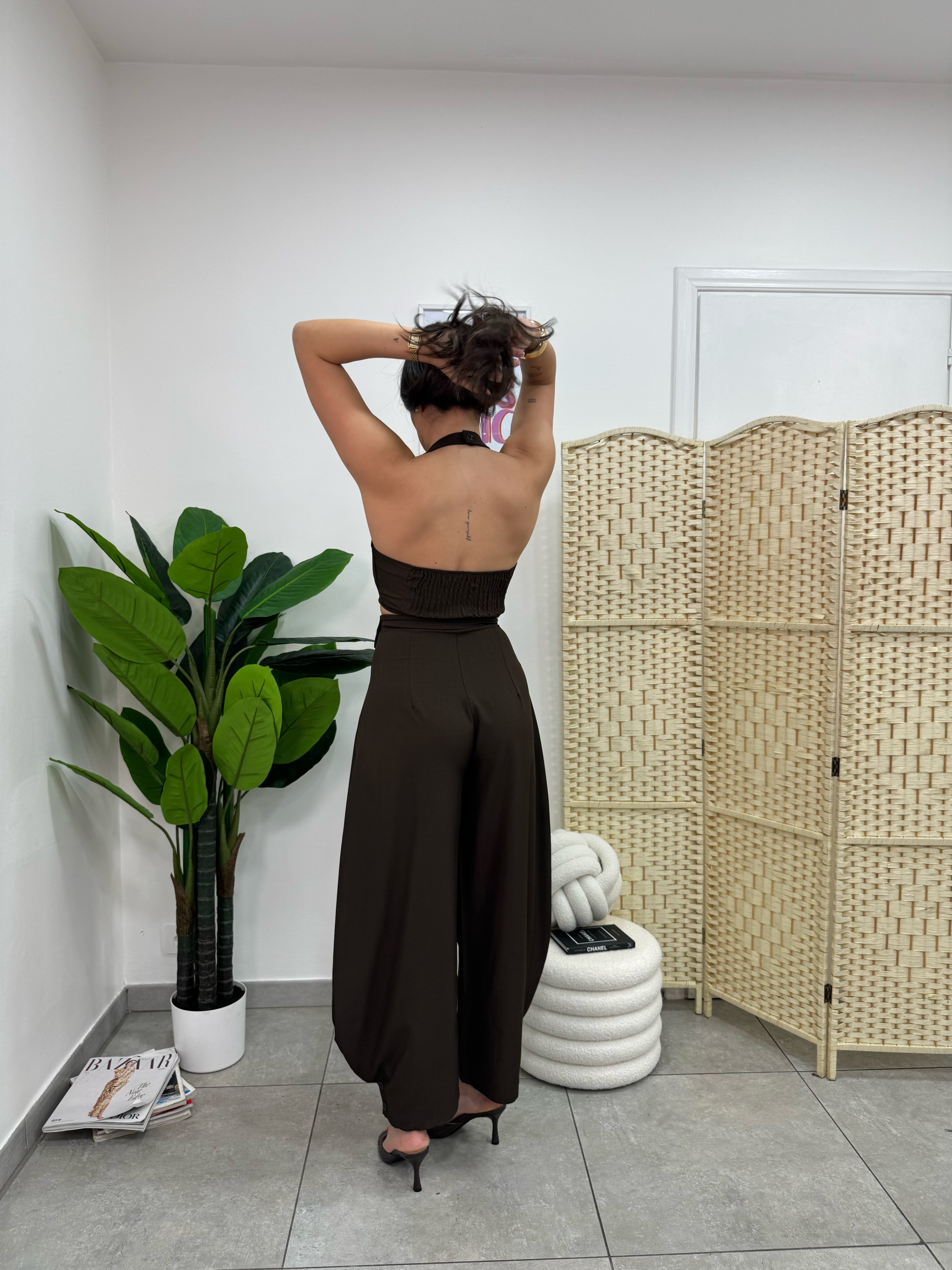 Crop Top Jasmine Marrone