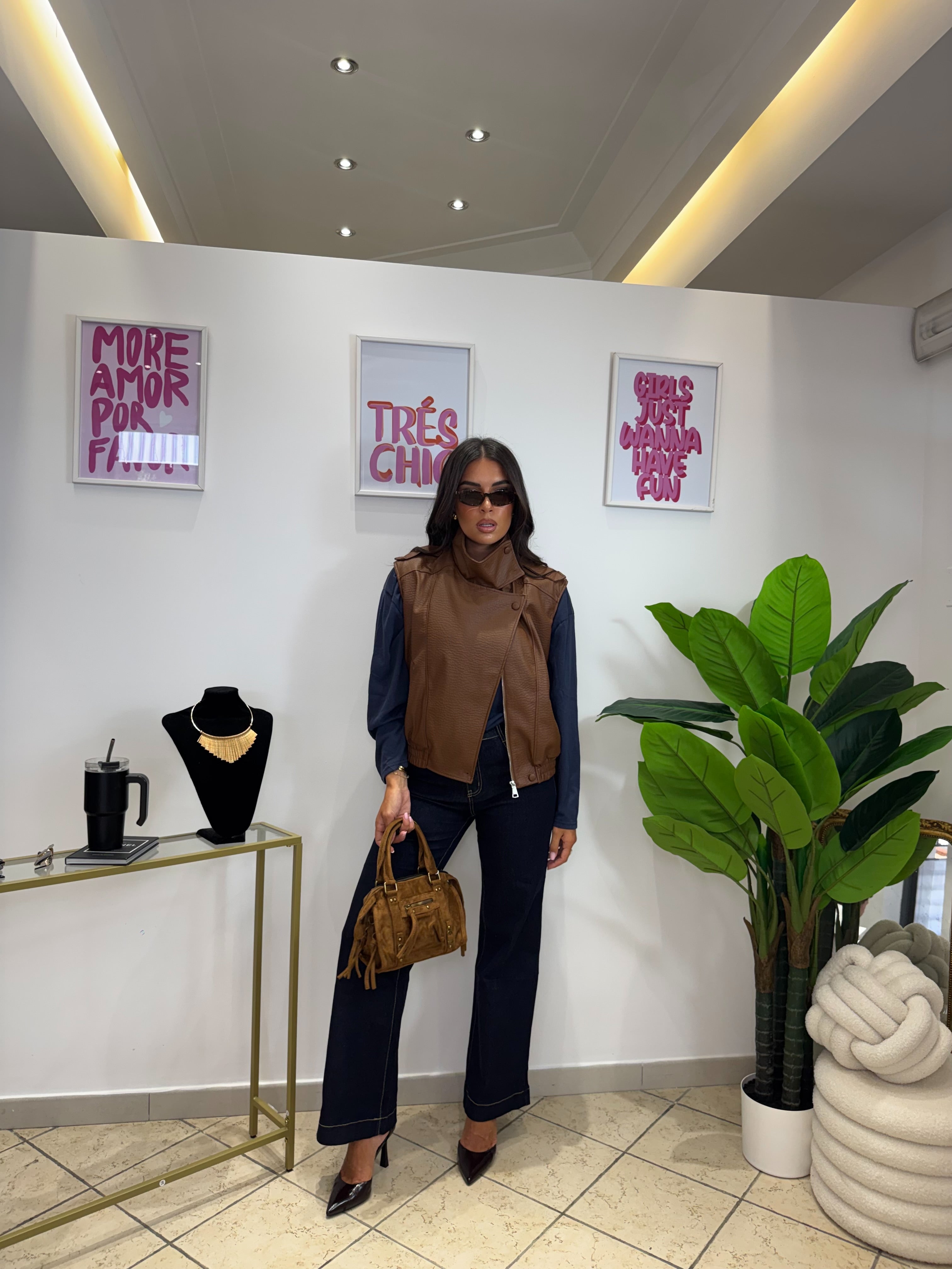 Smanicato Fox Ecopelle Camel