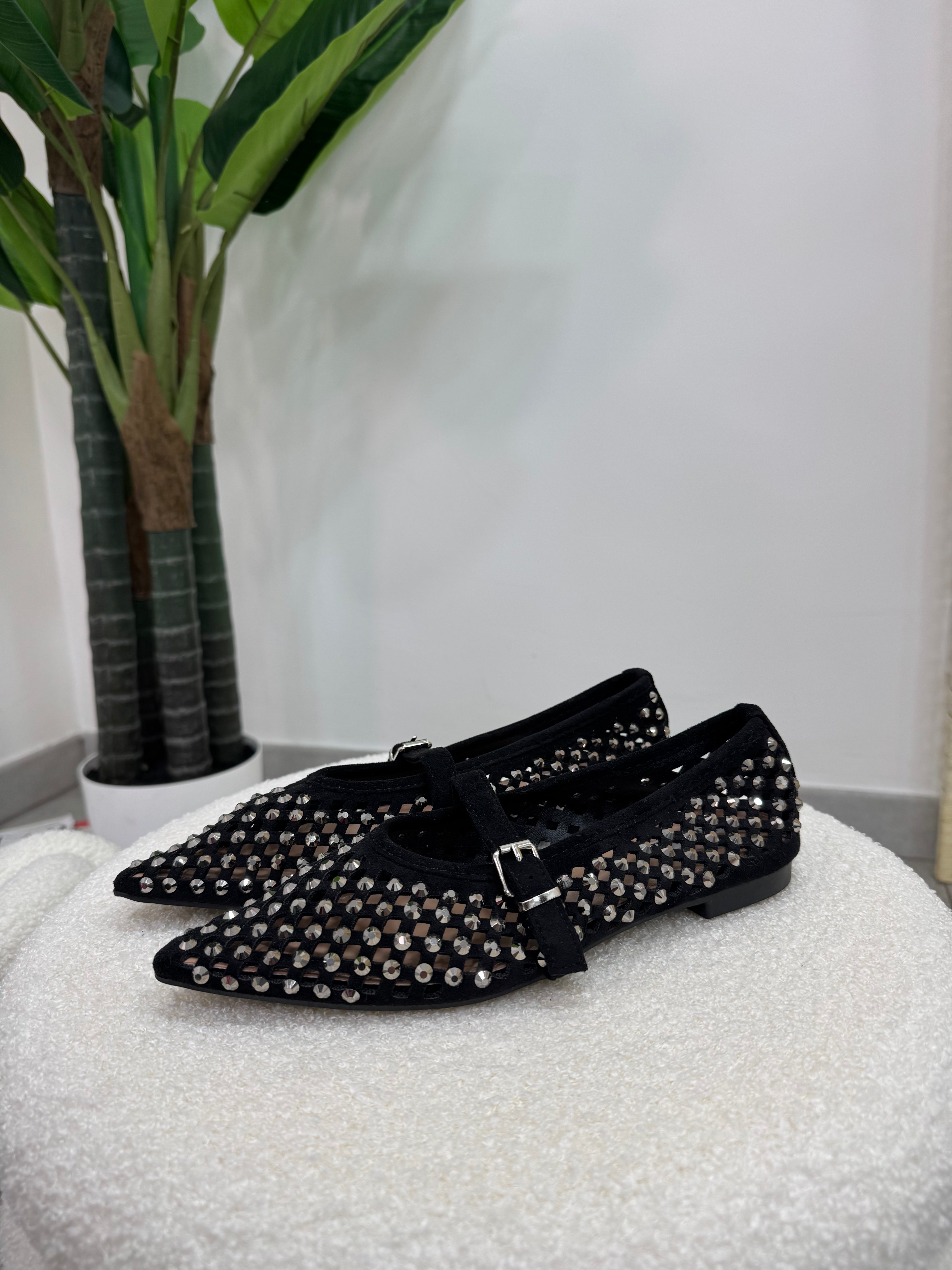 Ballerine Black Strass