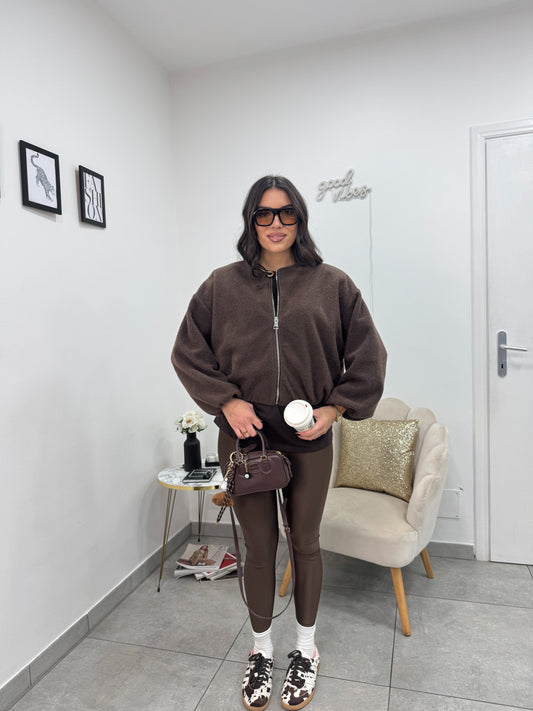 Bomber Bouclé Marrone