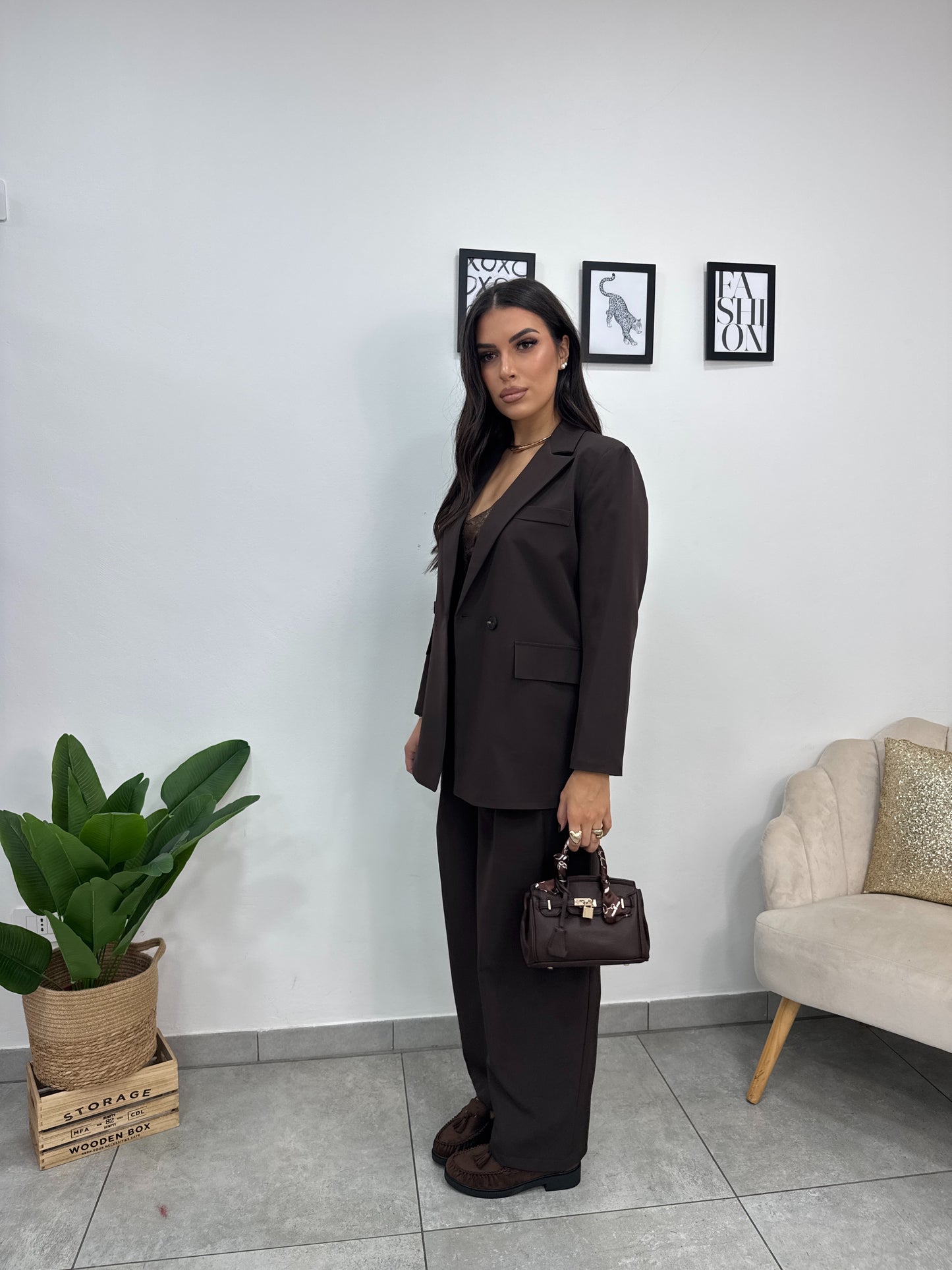 Blazer Doppiopetto Marrone