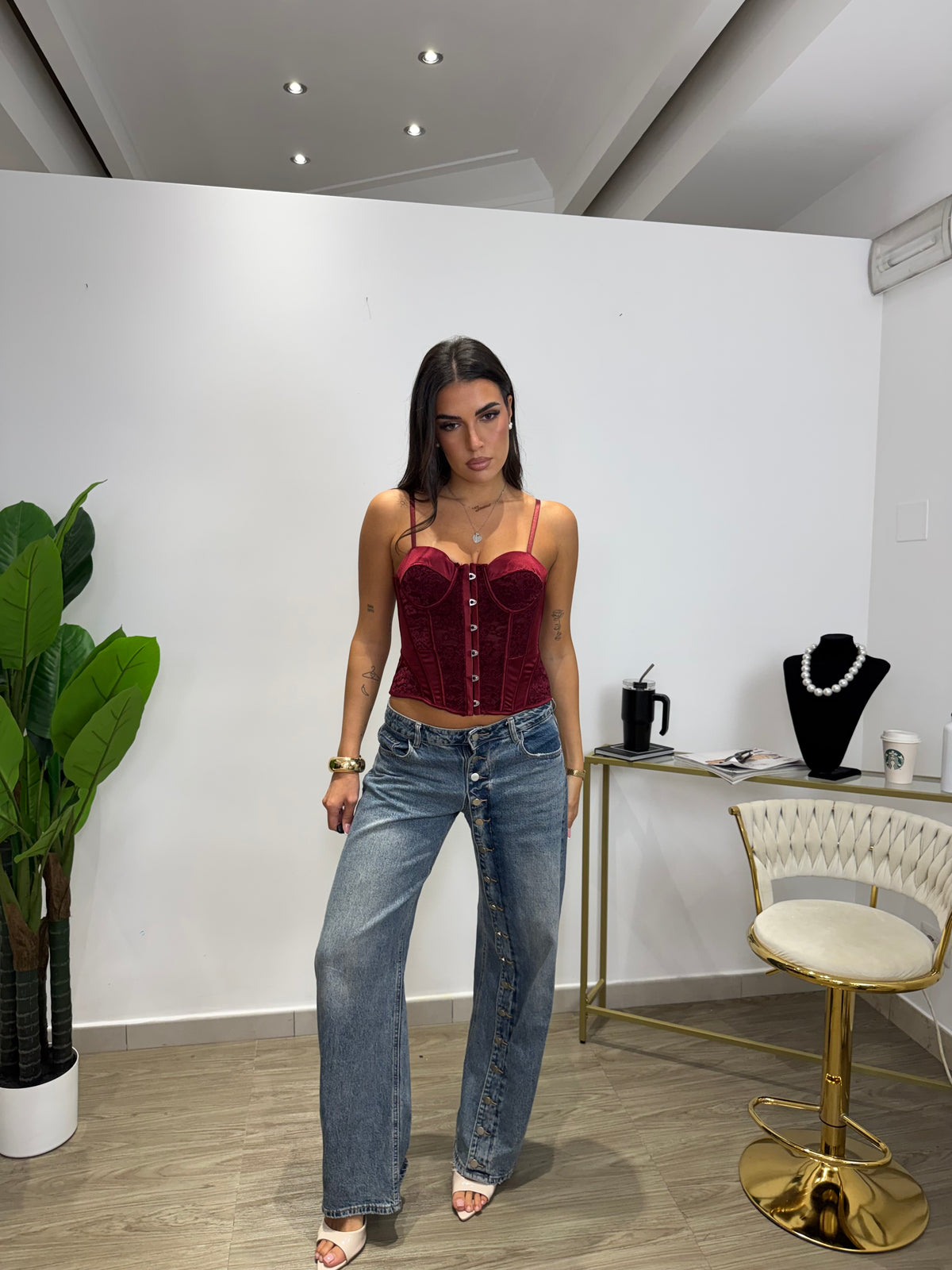 Corsetto Femme Bordeaux