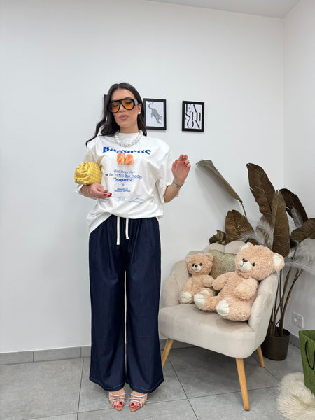 T-shirt Over Baguette Bianca