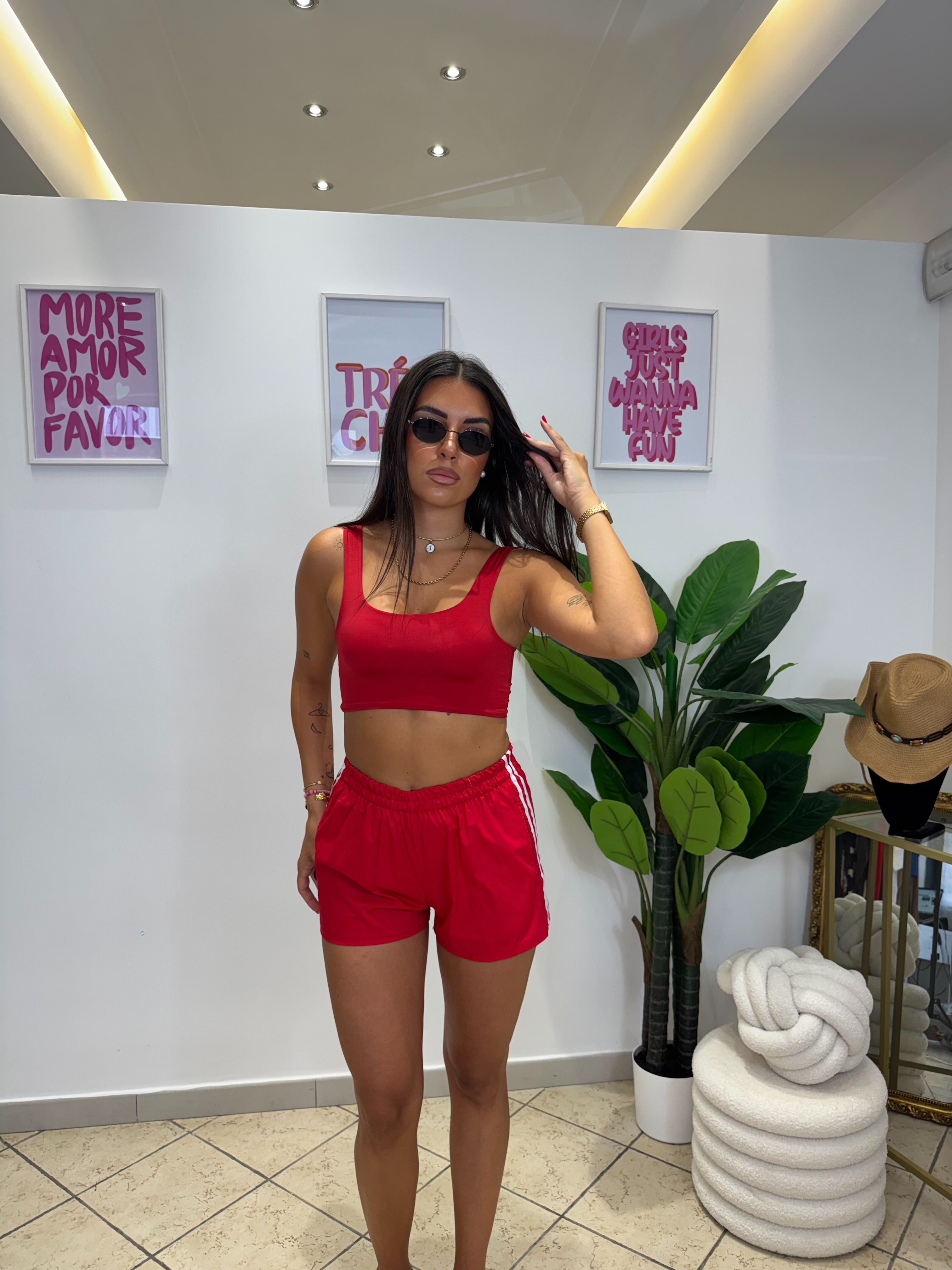 Shorts Sporty Rosso